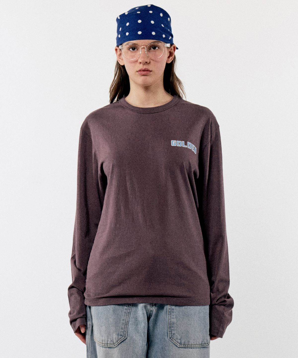 골든선샤인(GOLDEN SUNSHINE) SUN ROUND LONG SLEEVE TEE_SWEET GRAPE