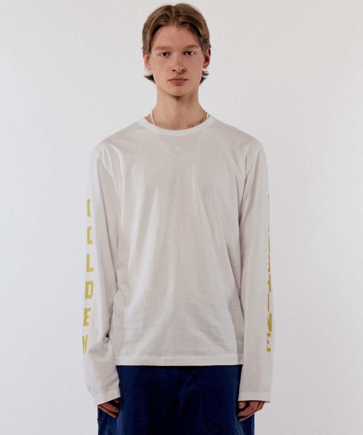 골든선샤인(GOLDEN SUNSHINE) MAKE ROUND LONG SLEEVE TEE_WHITE