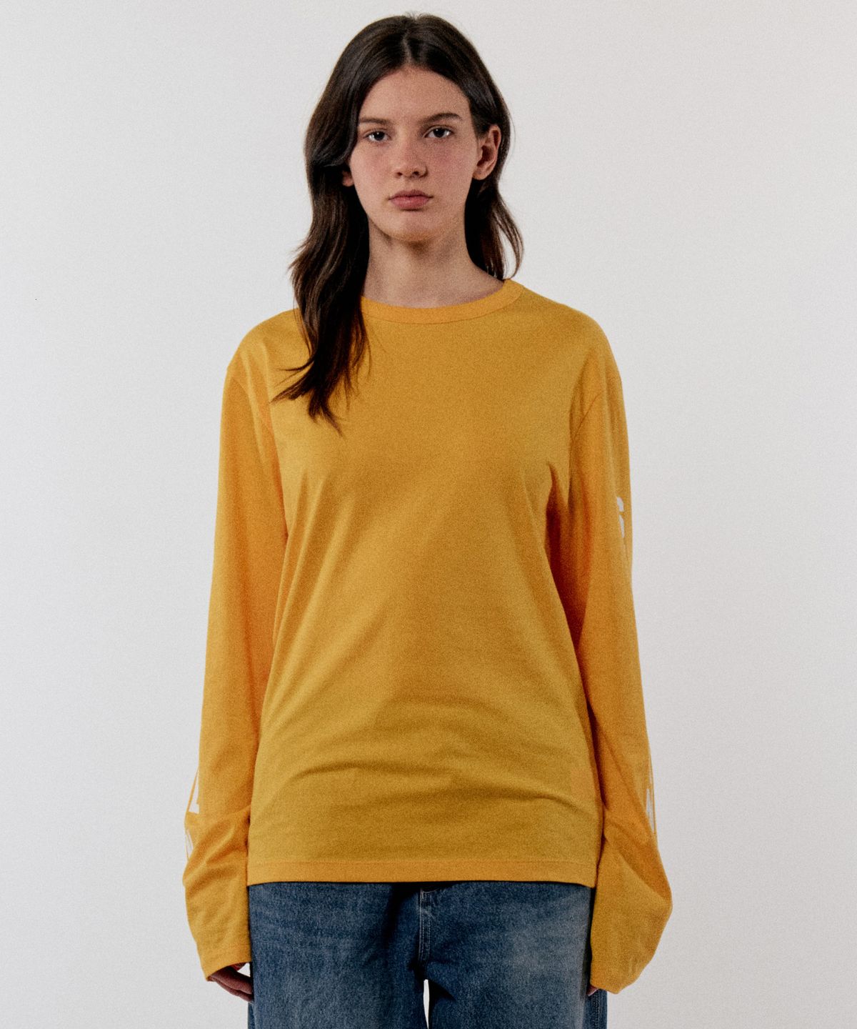 골든선샤인(GOLDEN SUNSHINE) MAKE ROUND LONG SLEEVE TEE_MANGO