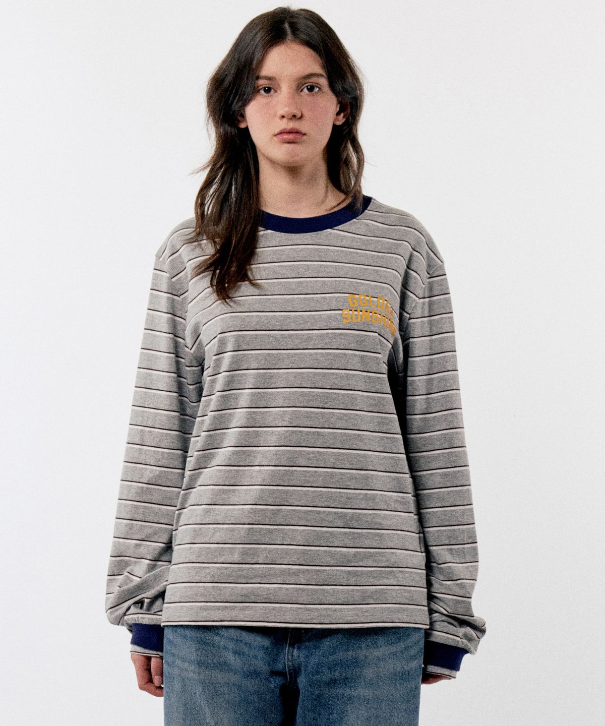 골든선샤인(GOLDEN SUNSHINE) AMERICAN LONG SLEEVE TEE_MELANGE