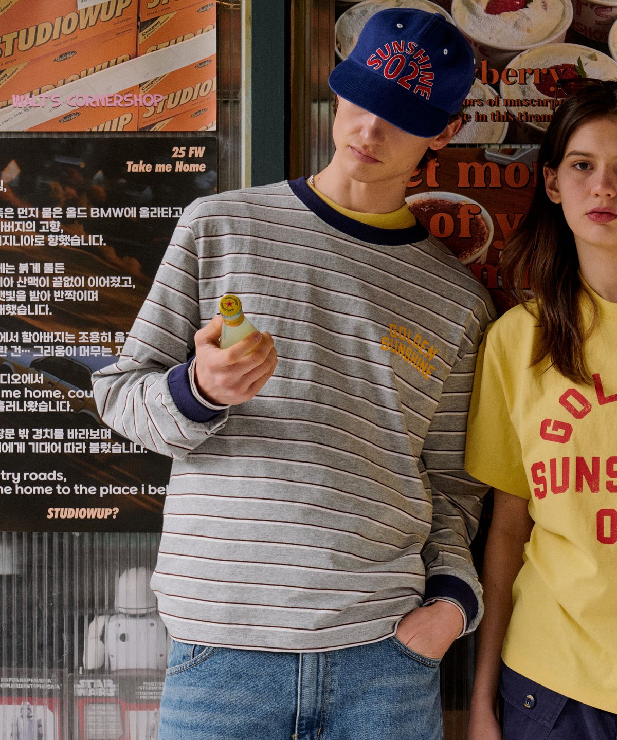 골든선샤인(GOLDEN SUNSHINE) AMERICAN LONG SLEEVE TEE_MELANGE