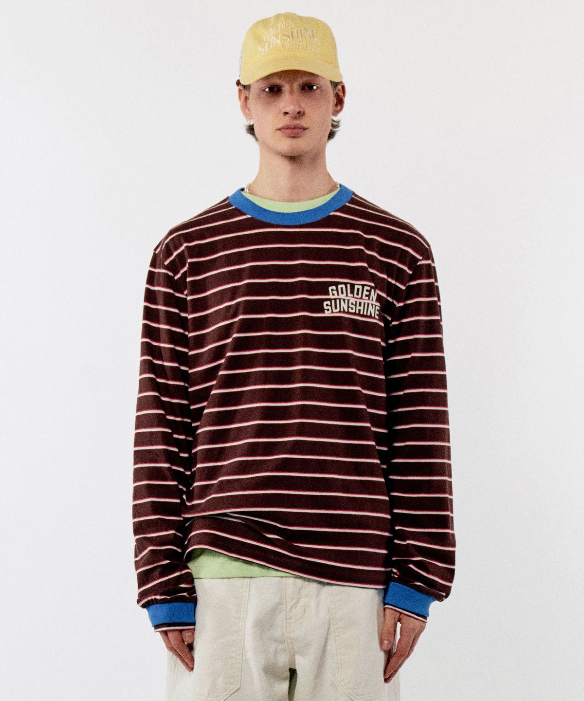 골든선샤인(GOLDEN SUNSHINE) AMERICAN LONG SLEEVE TEE_BROWN