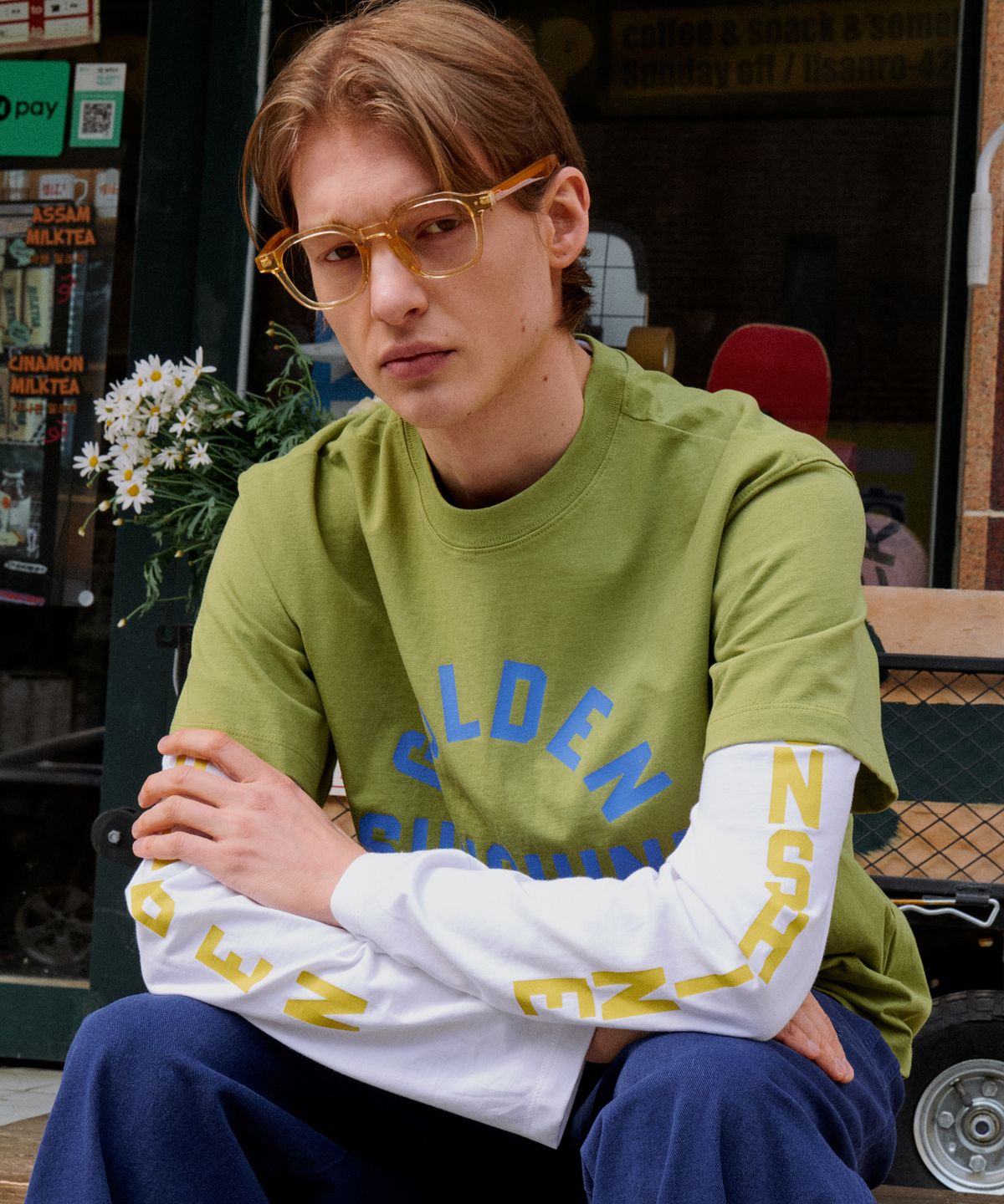 골든선샤인(GOLDEN SUNSHINE) COMFORT TEE_OLIVE