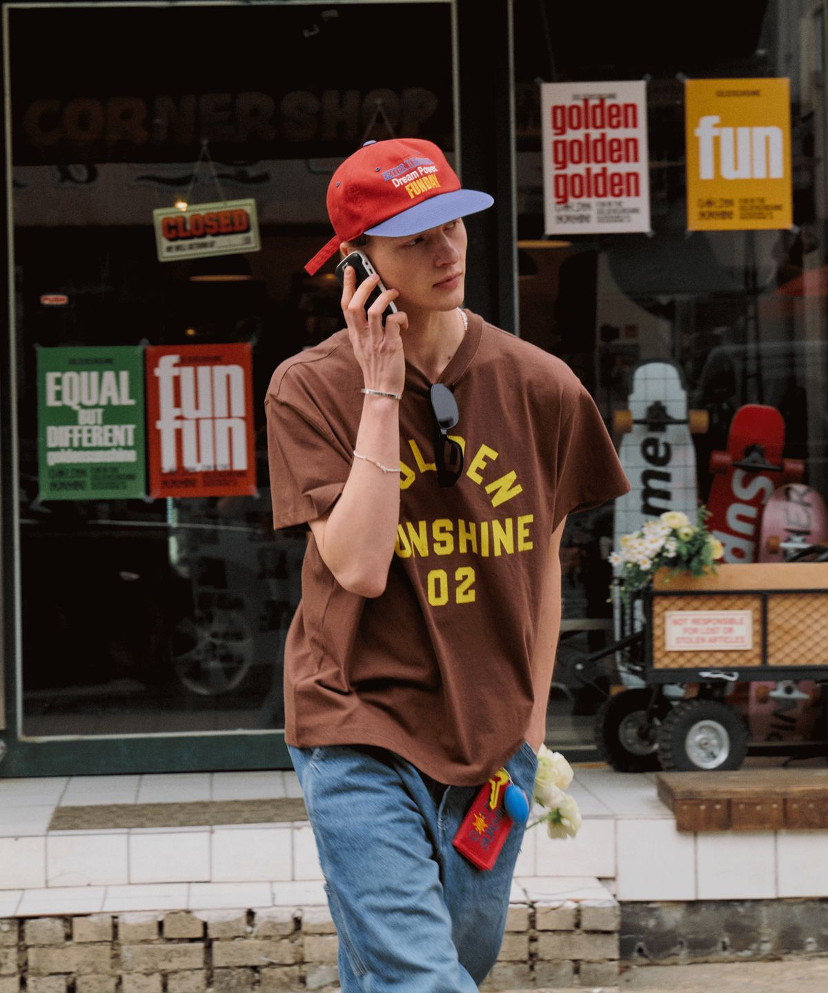 골든선샤인(GOLDEN SUNSHINE) COMFORT TEE_BROWN
