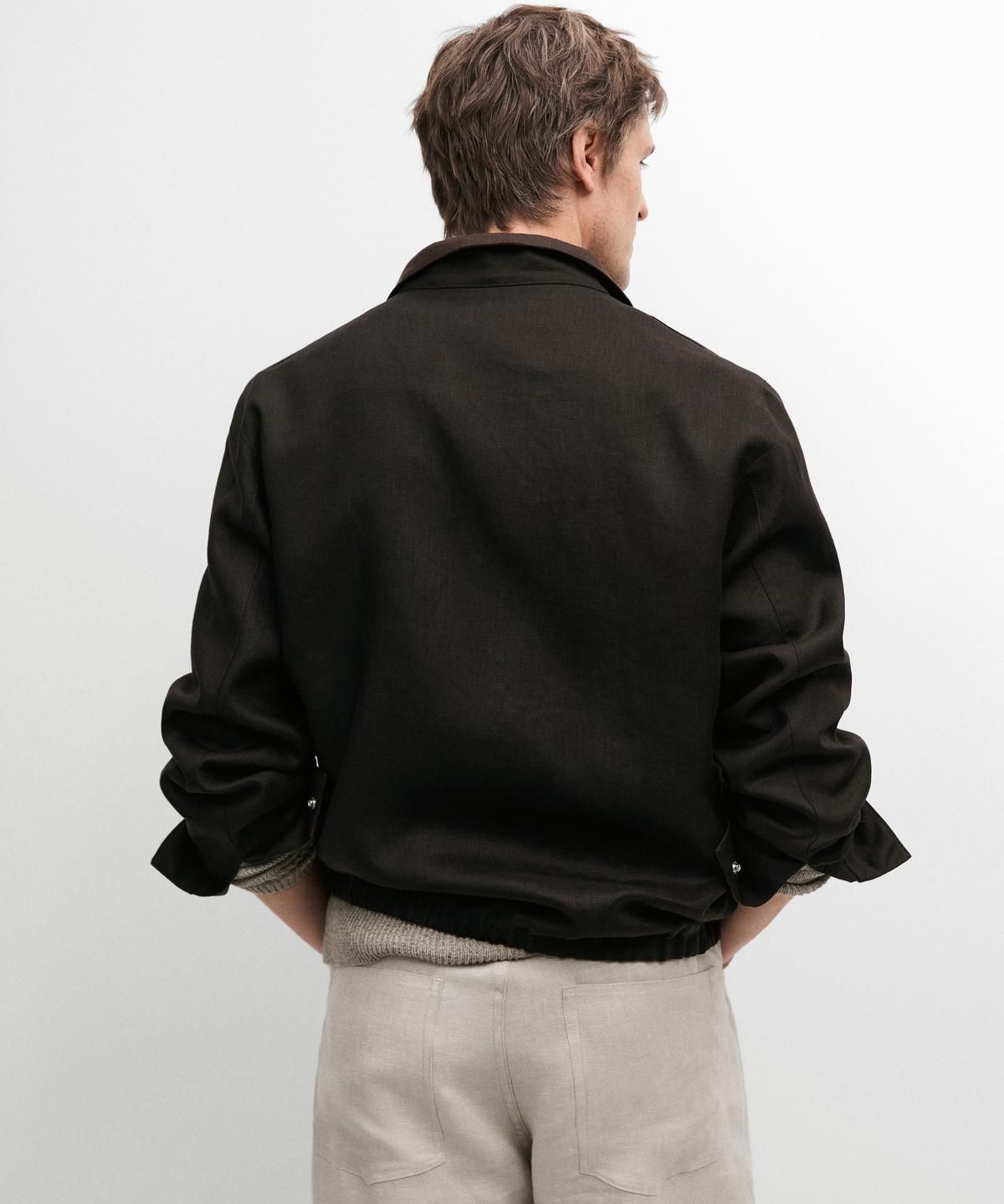 마시모두띠(MASSIMO DUTTI) 리버서블 린넨 재킷