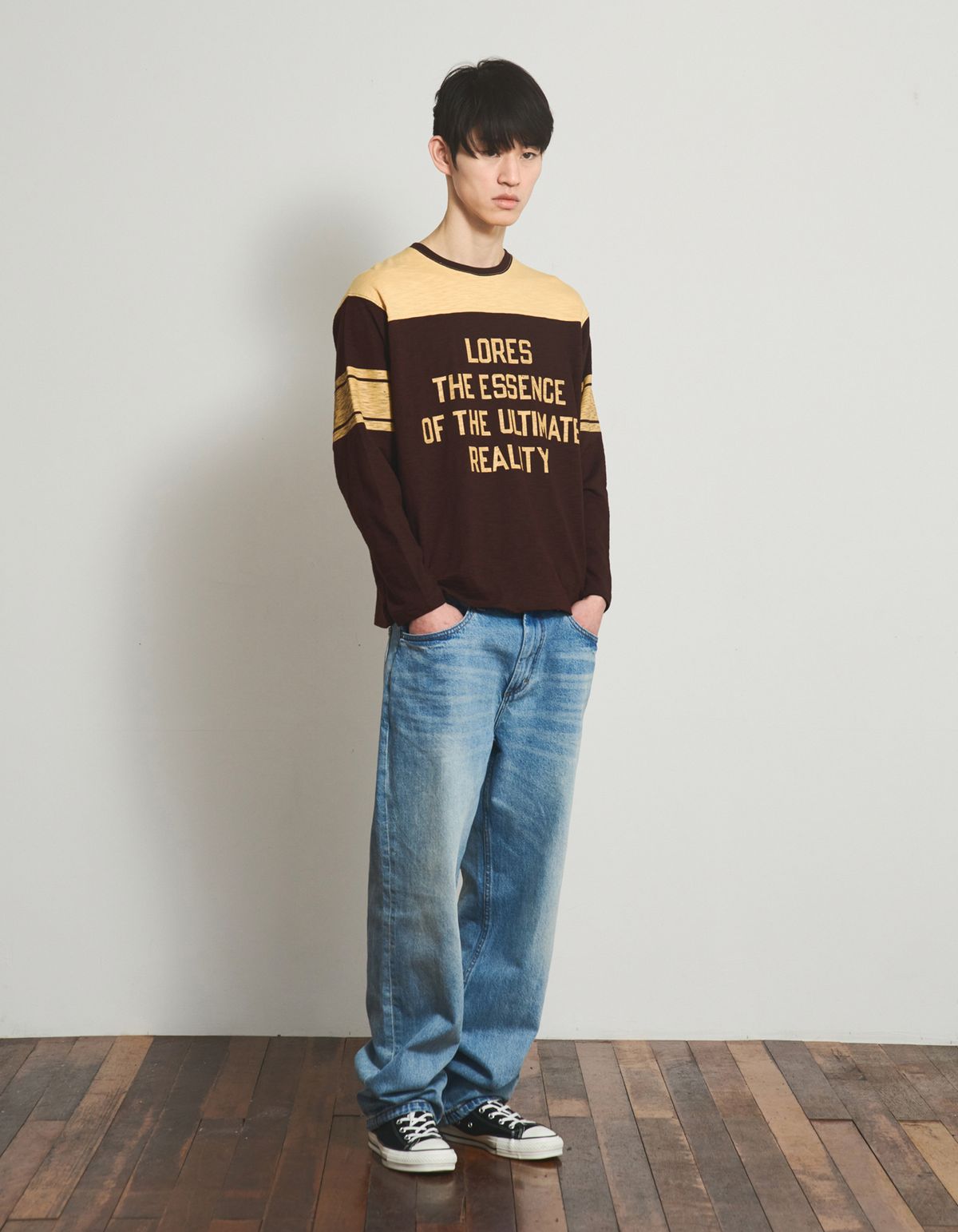 로어즈(LORES) Slub Rugby L/S Tee - Brown