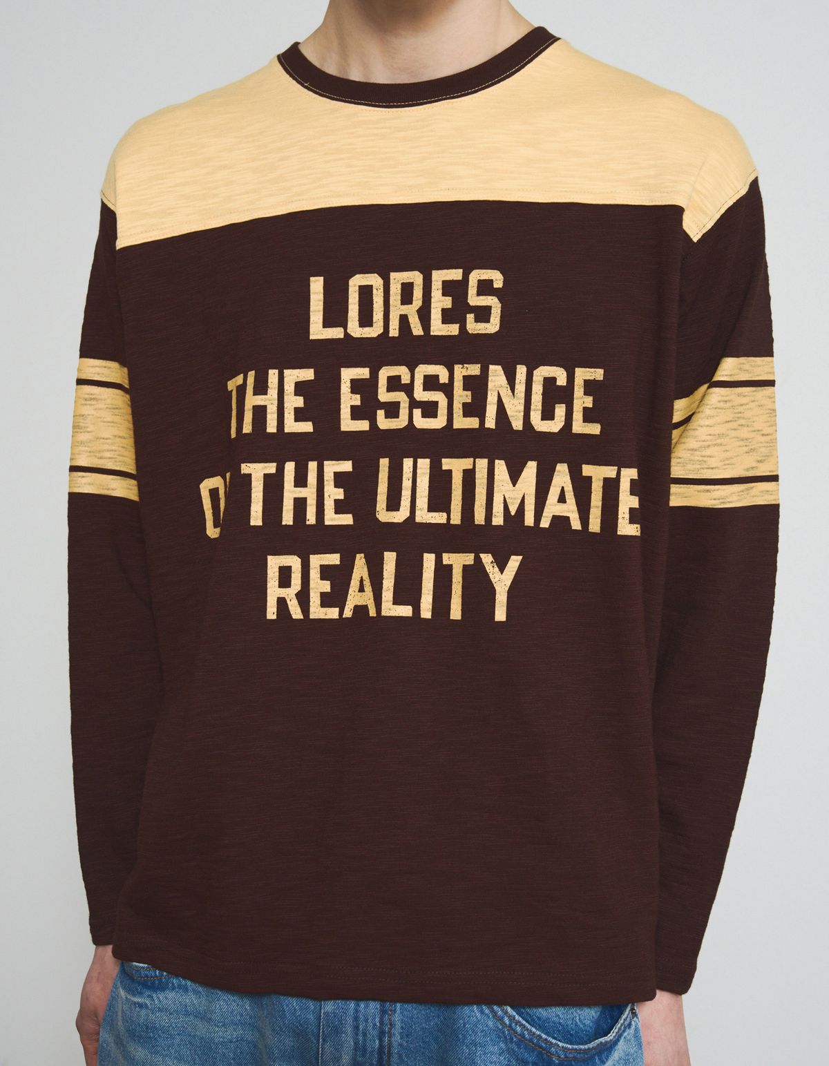 로어즈(LORES) Slub Rugby L/S Tee - Brown