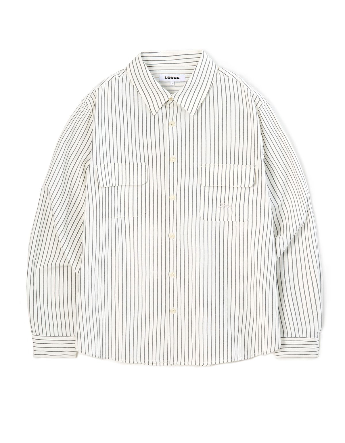 로어즈(LORES) Double Pocket Shirts - White