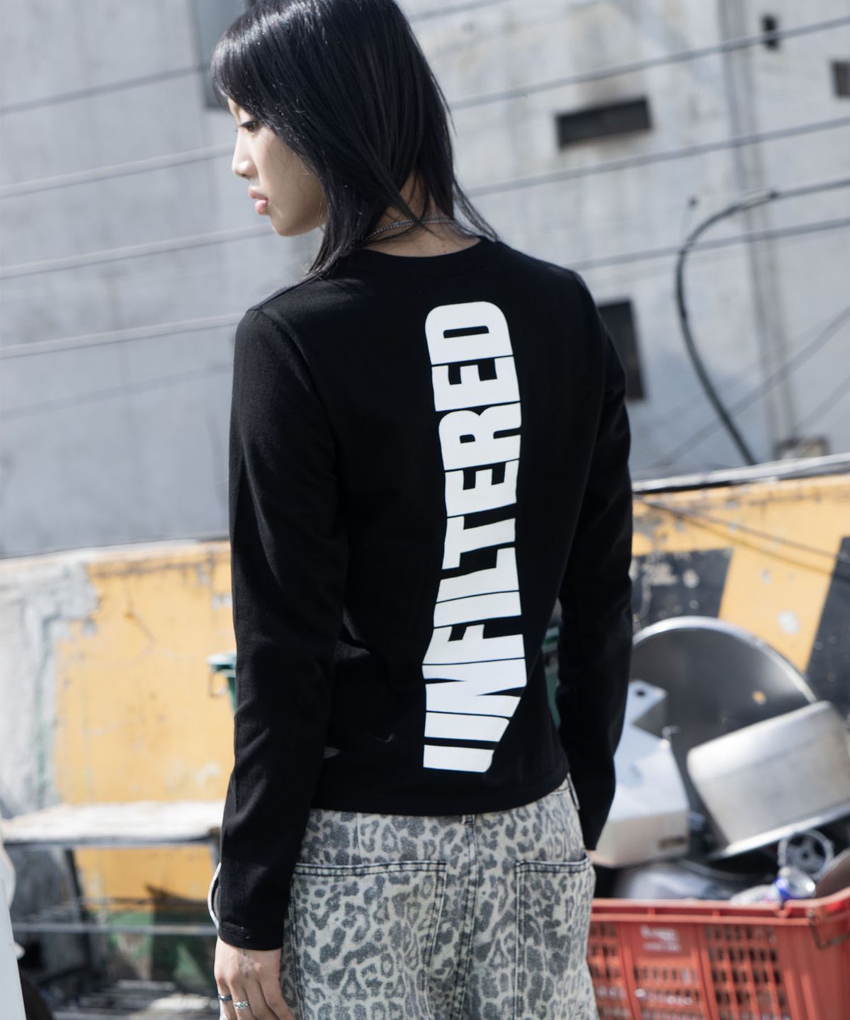 씨티씨(CTC) Unfiltered-fit long sleeve tee (black)