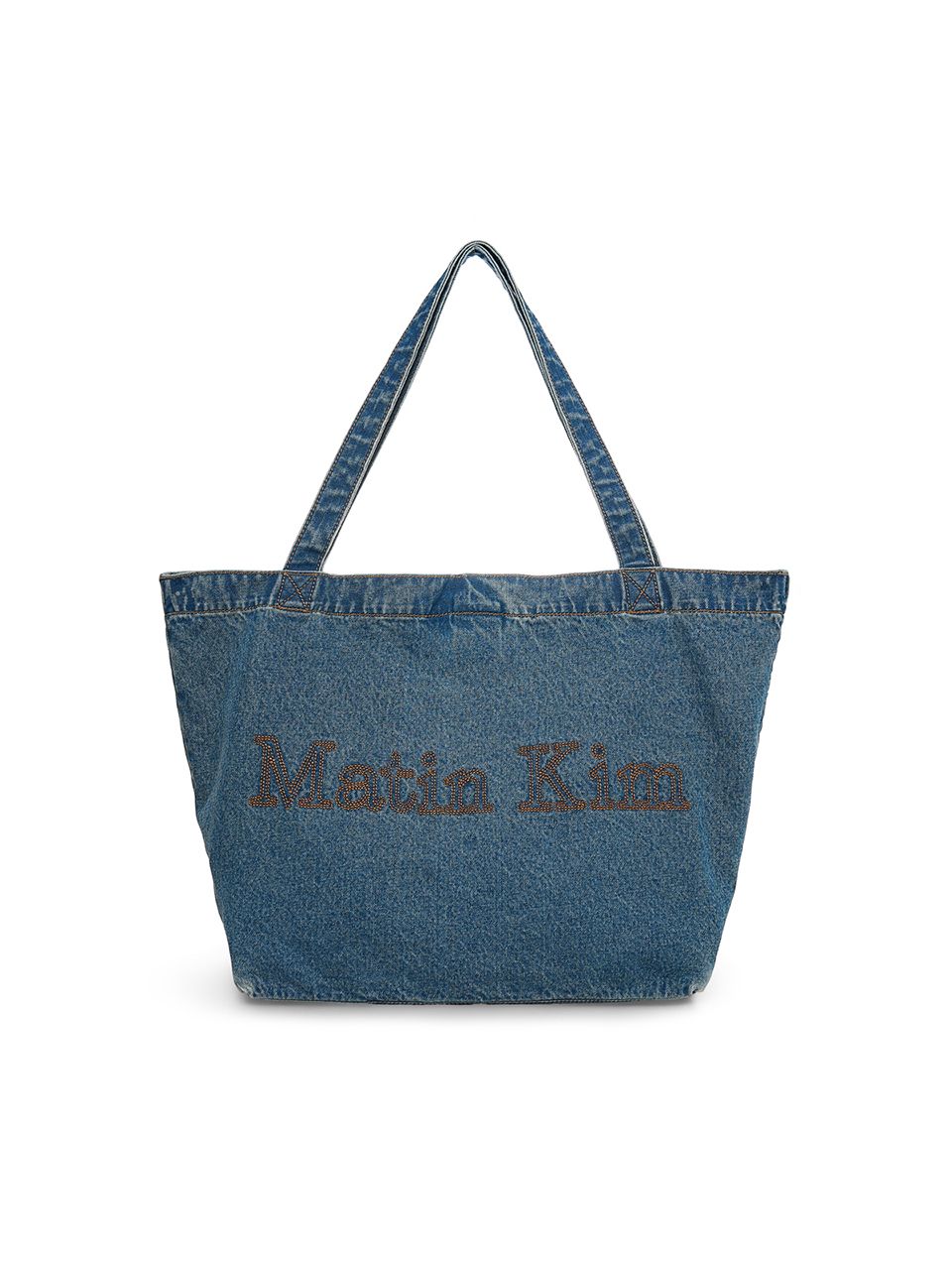 MUSINSA | MATIN KIM MATIN STITCH DENIM SHOULDER BAG IN BLUE