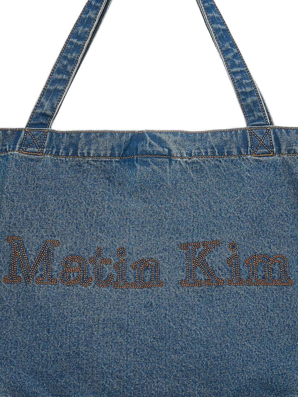 MUSINSA | MATIN KIM MATIN STITCH DENIM SHOULDER BAG IN BLUE