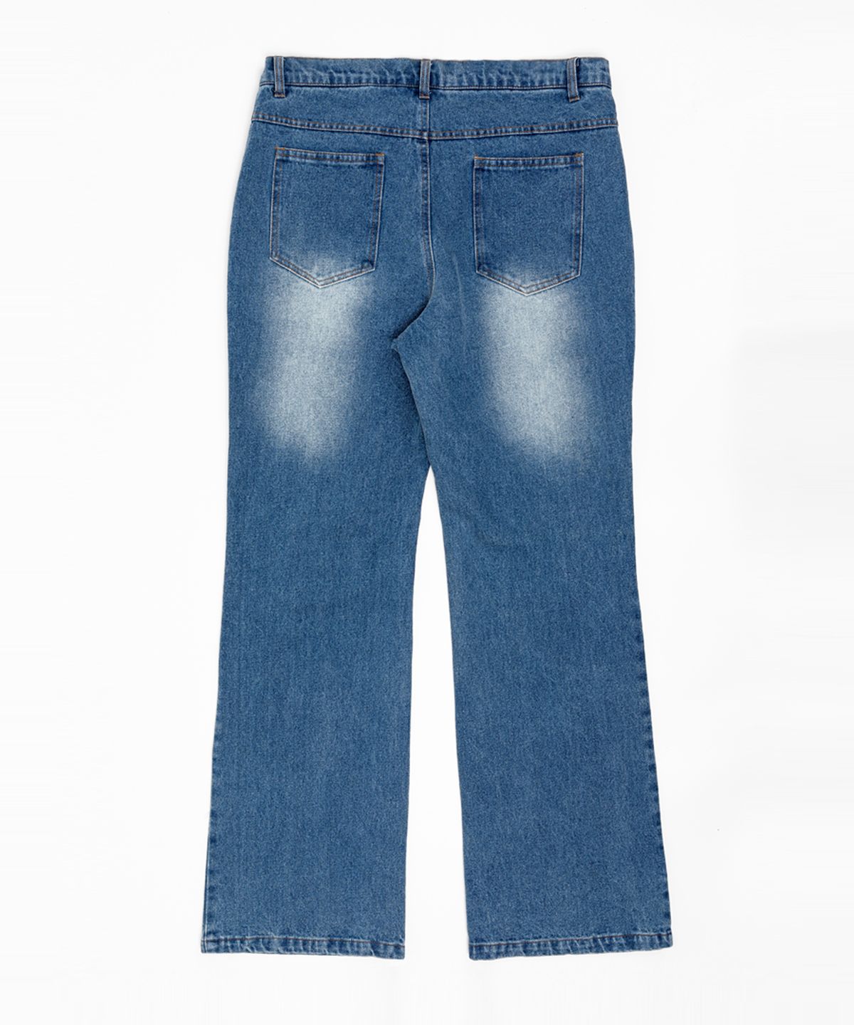 스트라이크(STRIKE) Medium Blue Wash Long Flare Denim