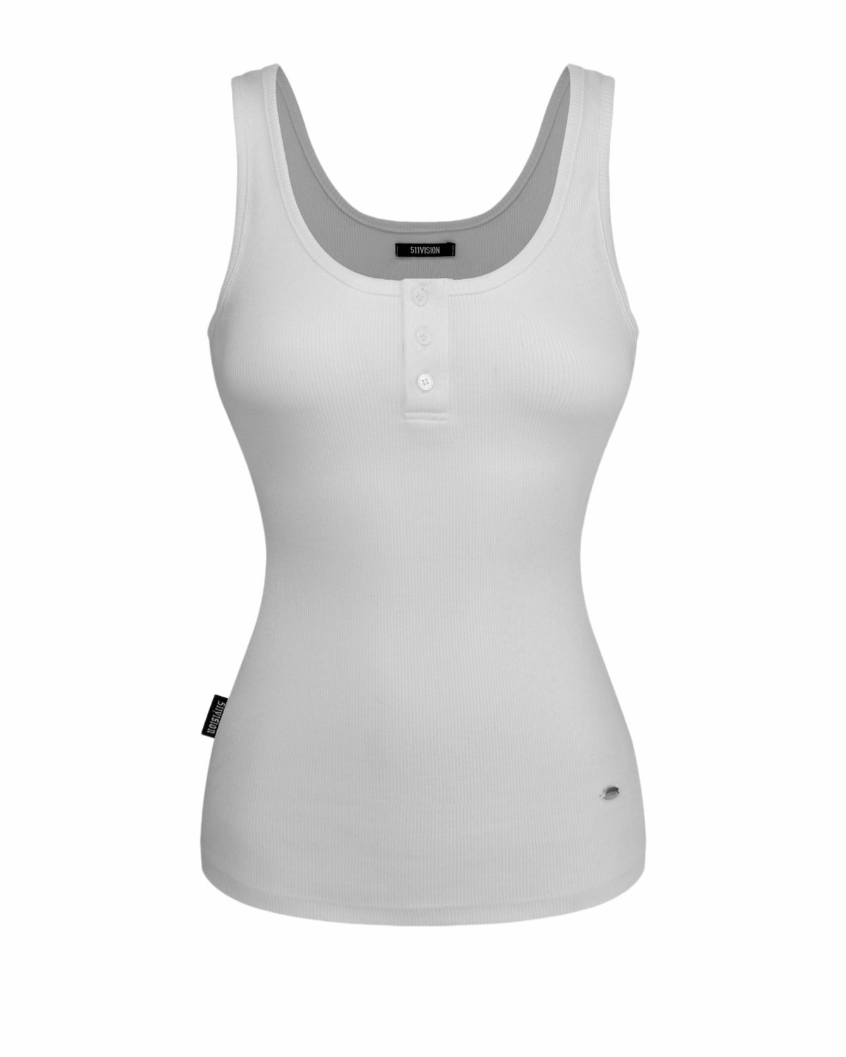 511비전(511VISION) PURE BUTTON SLEEVELESS , WHITE