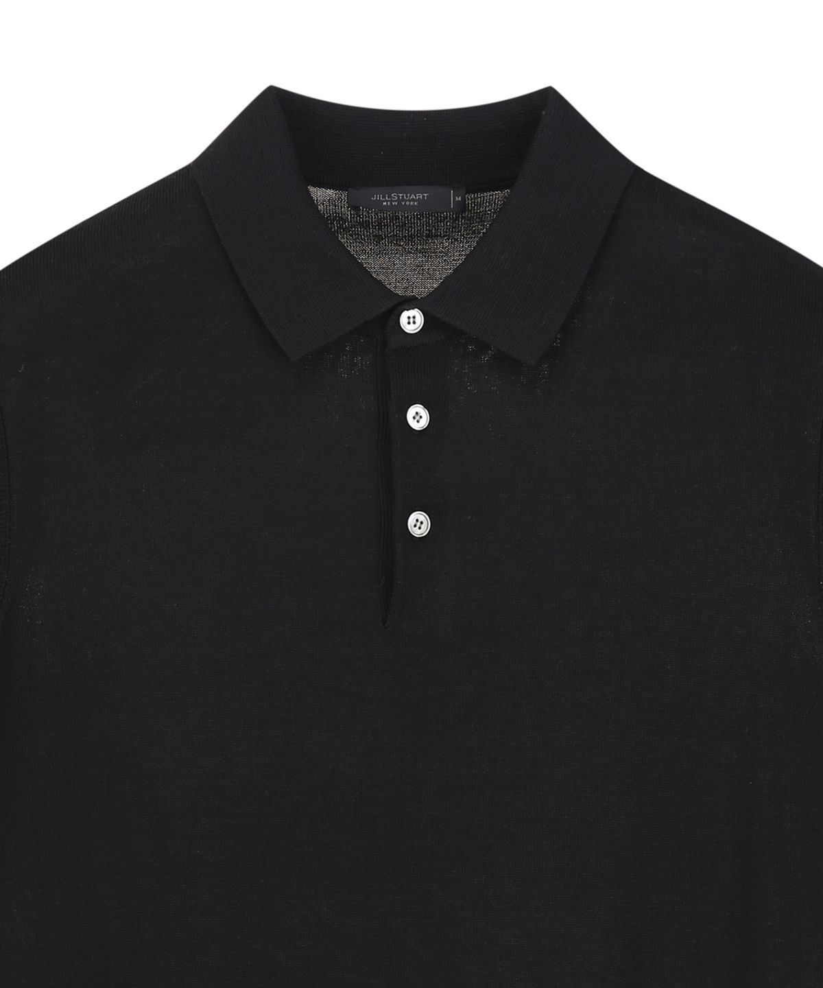 질스튜어트뉴욕 맨(JILLSTUART NEWYORK MEN) 실크 블렌드 카라 니트 - 블랙 (JNSW6B301BK)