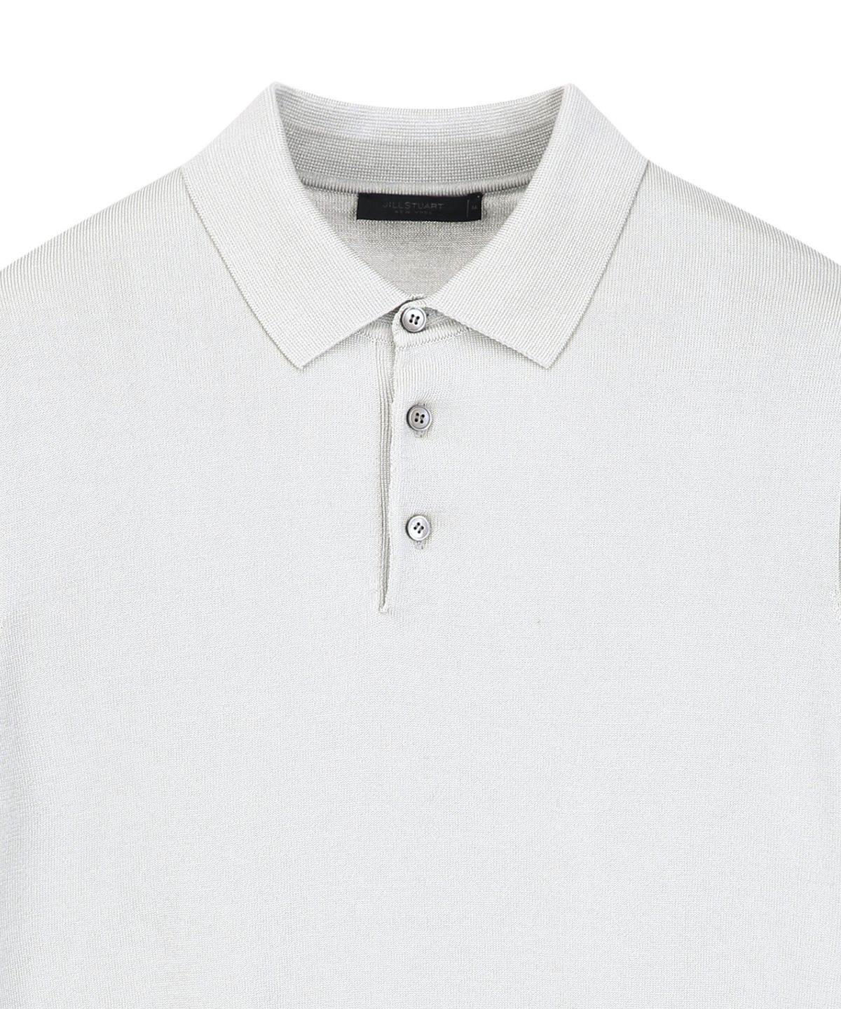 질스튜어트뉴욕 맨(JILLSTUART NEWYORK MEN) 실크 블렌드 카라 니트 - 라이트그레이 (JNSW6B301G1)