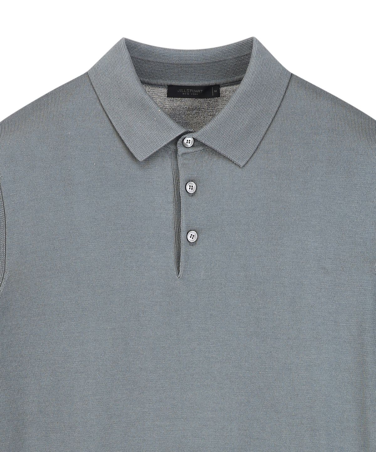 질스튜어트뉴욕 맨(JILLSTUART NEWYORK MEN) 실크 블렌드 카라 니트 - 다크그레이 (JNSW6B301G3)