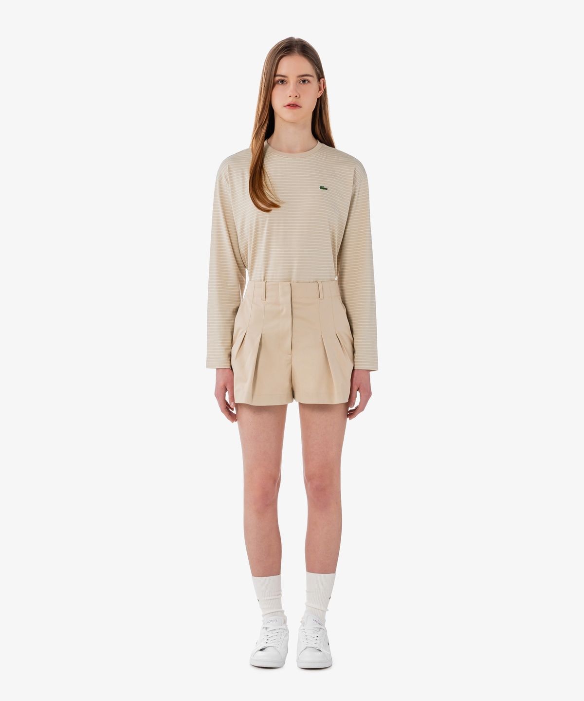 라코스테(LACOSTE) 여성 개버딘 버뮤다 쇼츠 FF0175-56G X6F