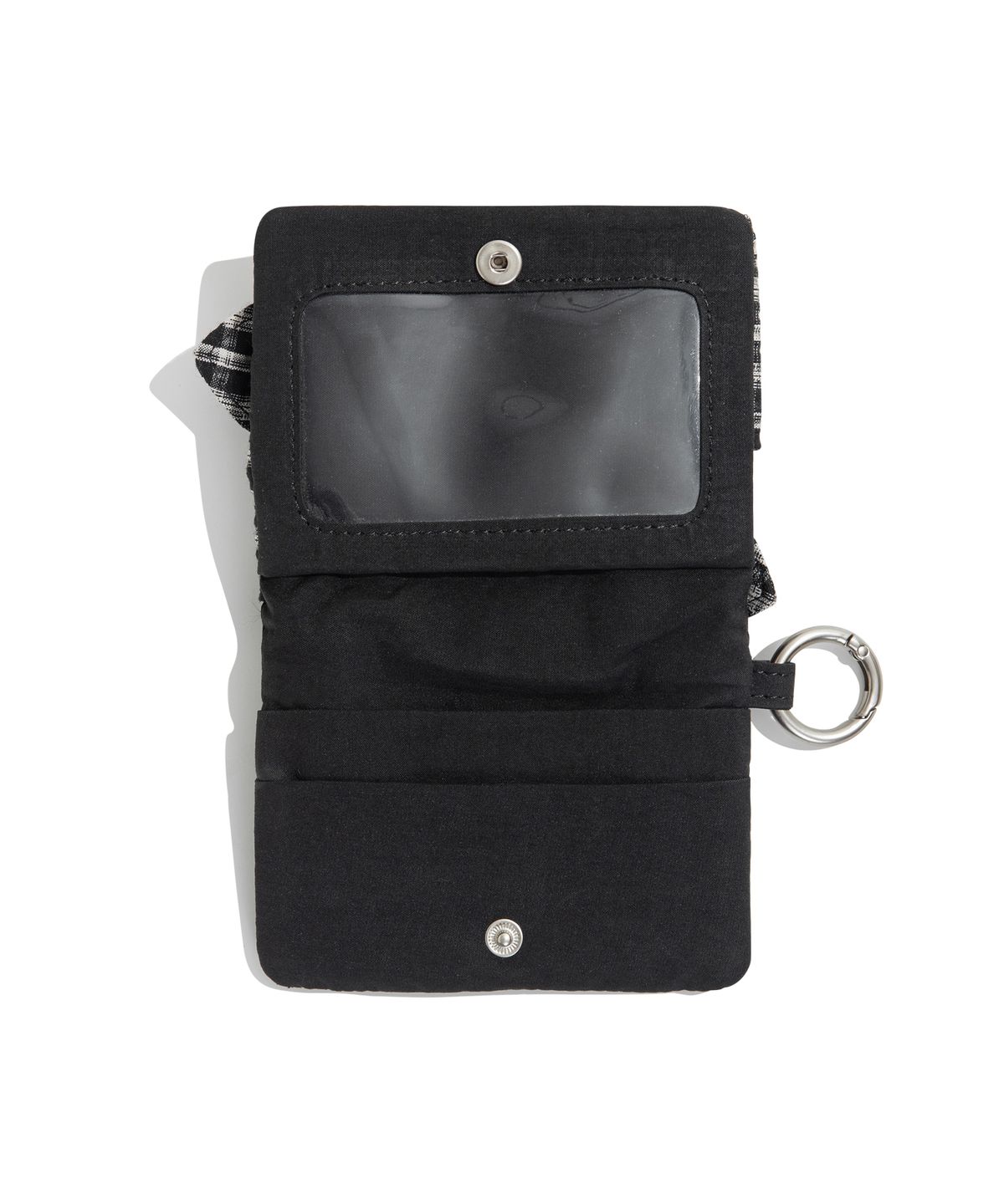 더콜디스트모먼트(THE COLDEST MOMENT) TCM check cotton wallet (black)