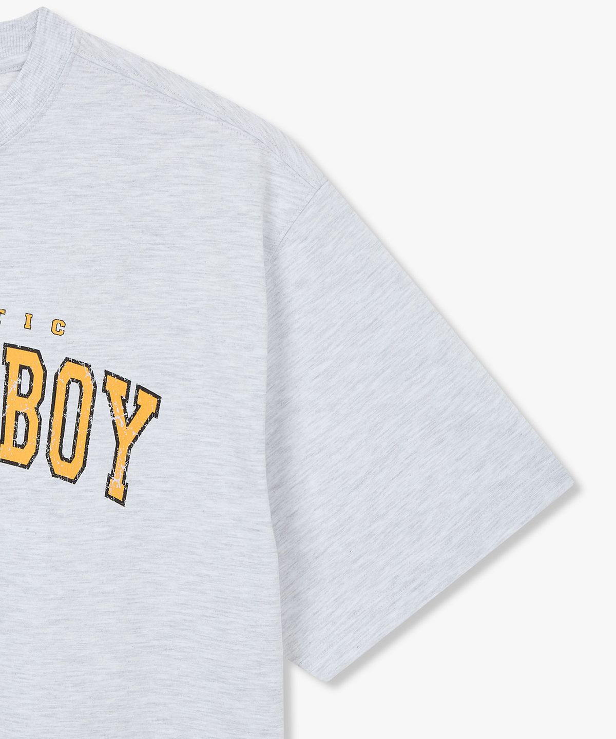 스튜디오 톰보이(STUDIO TOMBOY) [MEN] 빈티지 로고 레터링 반팔 티셔츠_멜란지 그레이 9156222213