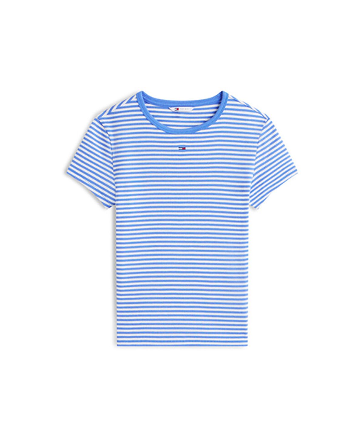 타미진스(TOMMY JEANS) 슬림 에센셜 립 반팔 티셔츠 (T32G1TTO09TWT10A5)