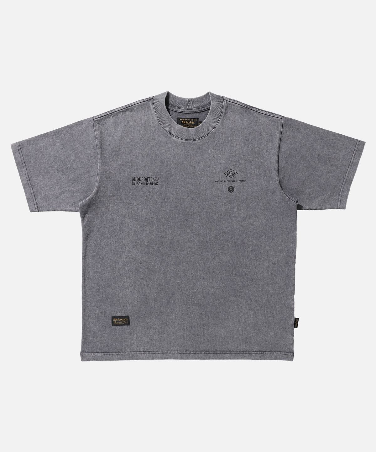 미드업데이트(MIDUPDATE) Vintage garments dye t shirts Charcoal