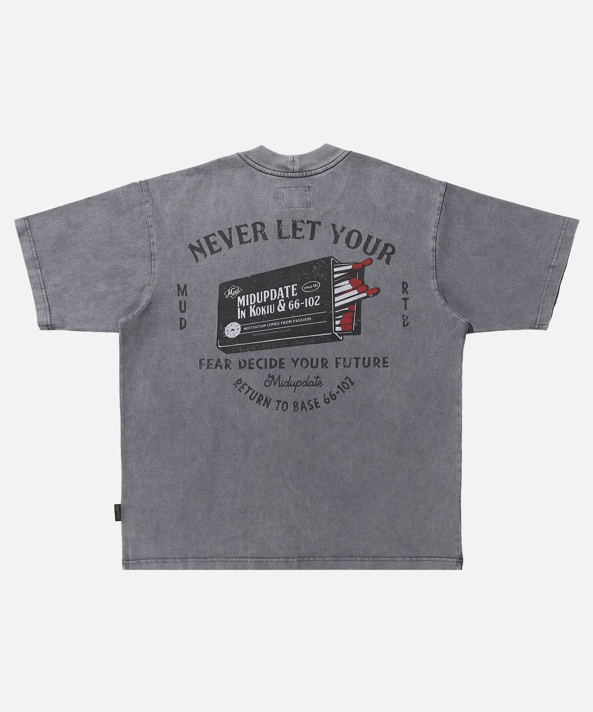 미드업데이트(MIDUPDATE) Vintage garments dye t shirts Charcoal