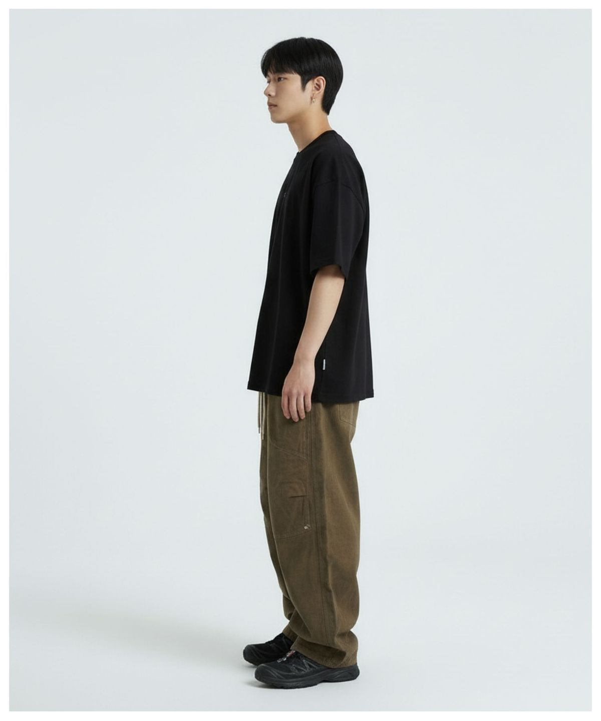 더블제이디(DOUBLE JD) 리벳 워싱 세미핏 팬츠
