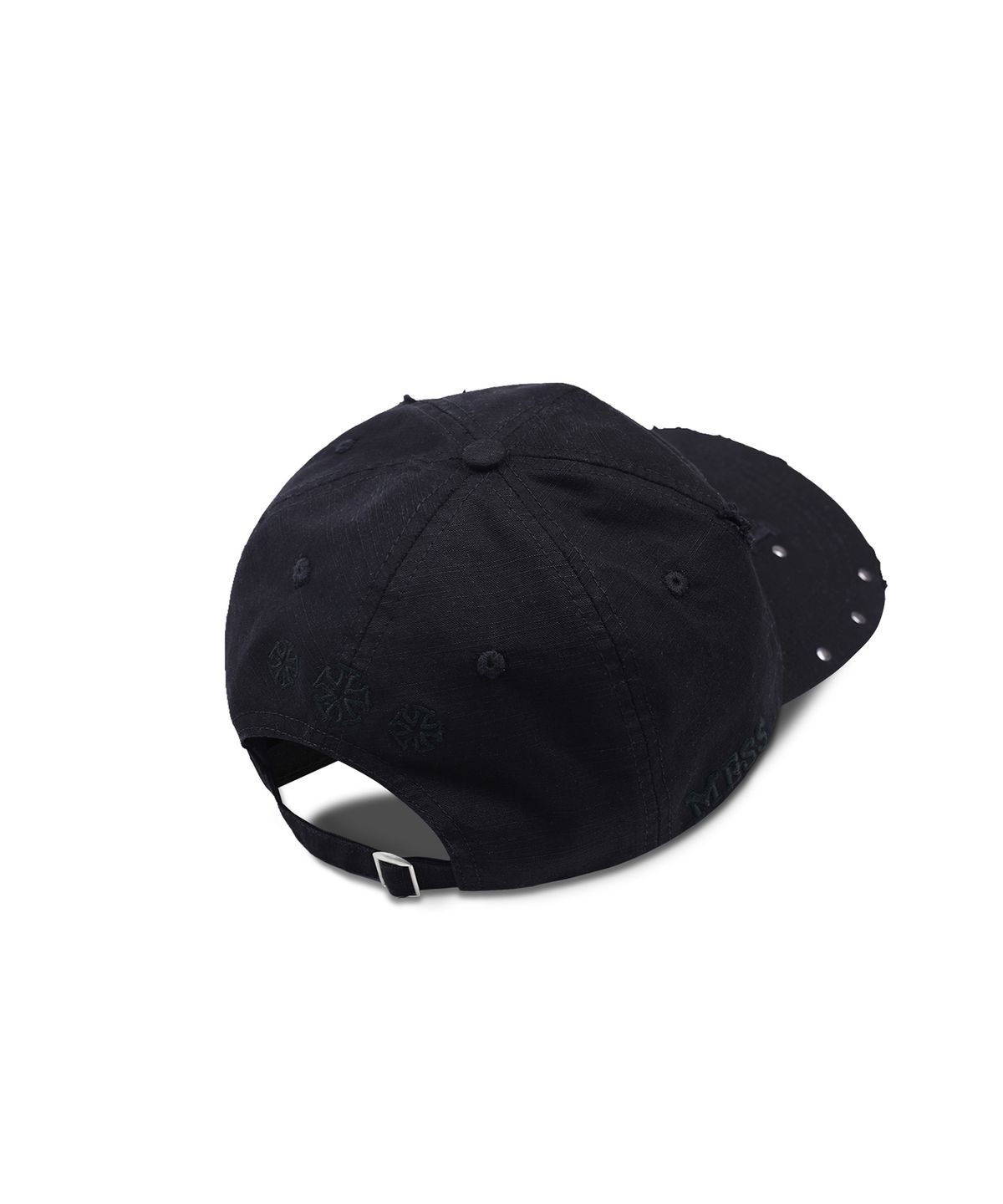 엑스톤즈(XTONZ) XF016 메스 스터드 데미지 코튼 볼캡 (BLACK)