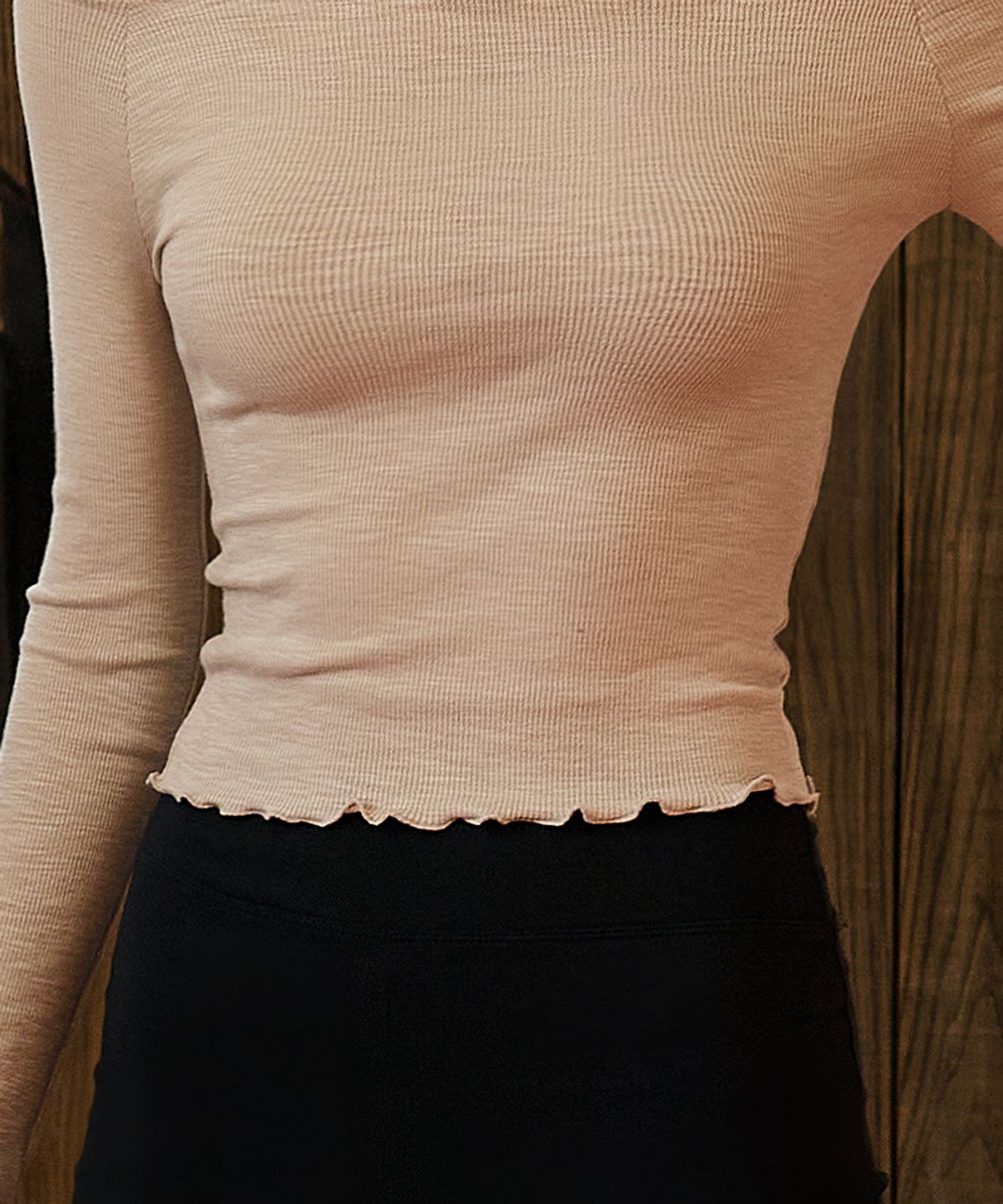 데비웨어(DEVIWEAR) 컬린 오프숄더 롱슬리브 DEVI-T0146-오트밀