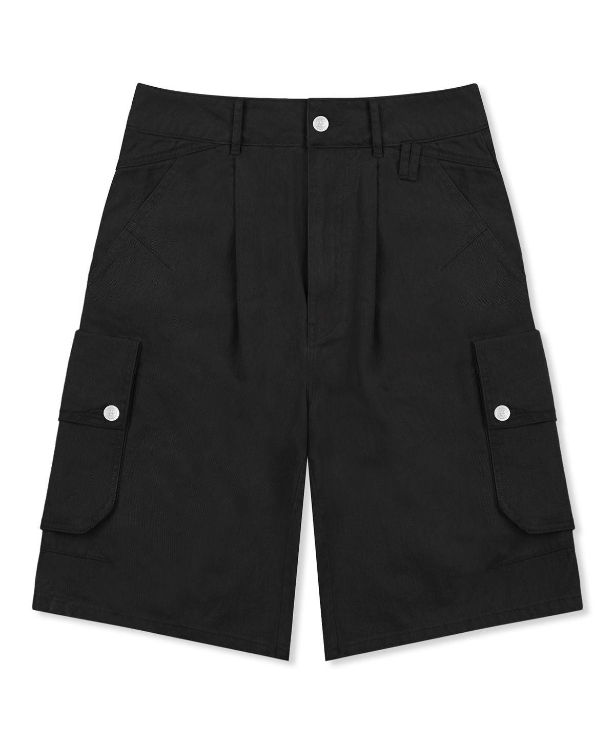 엑스톤즈(XTONZ) XF013 멀티 카고 포켓 버뮤다 코튼 팬츠 (BLACK)