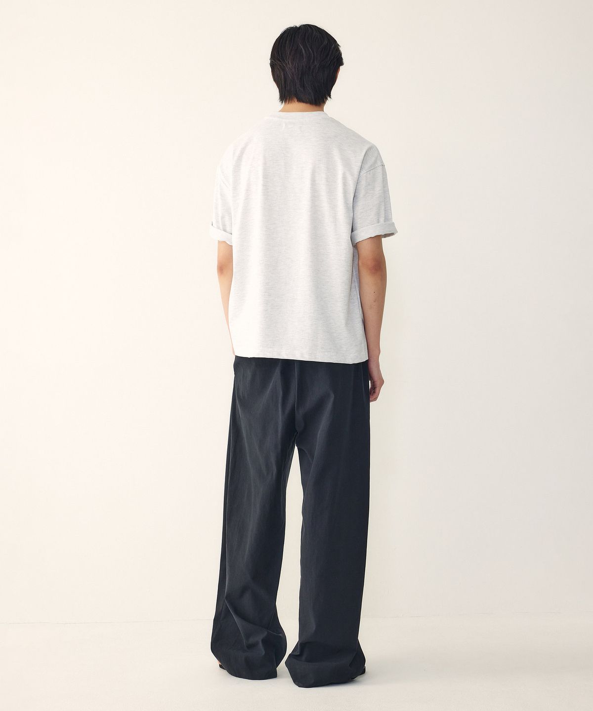 스튜디오 톰보이(STUDIO TOMBOY) [MEN] 베이직 원턱 밴딩 팬츠_블랙 9156231193