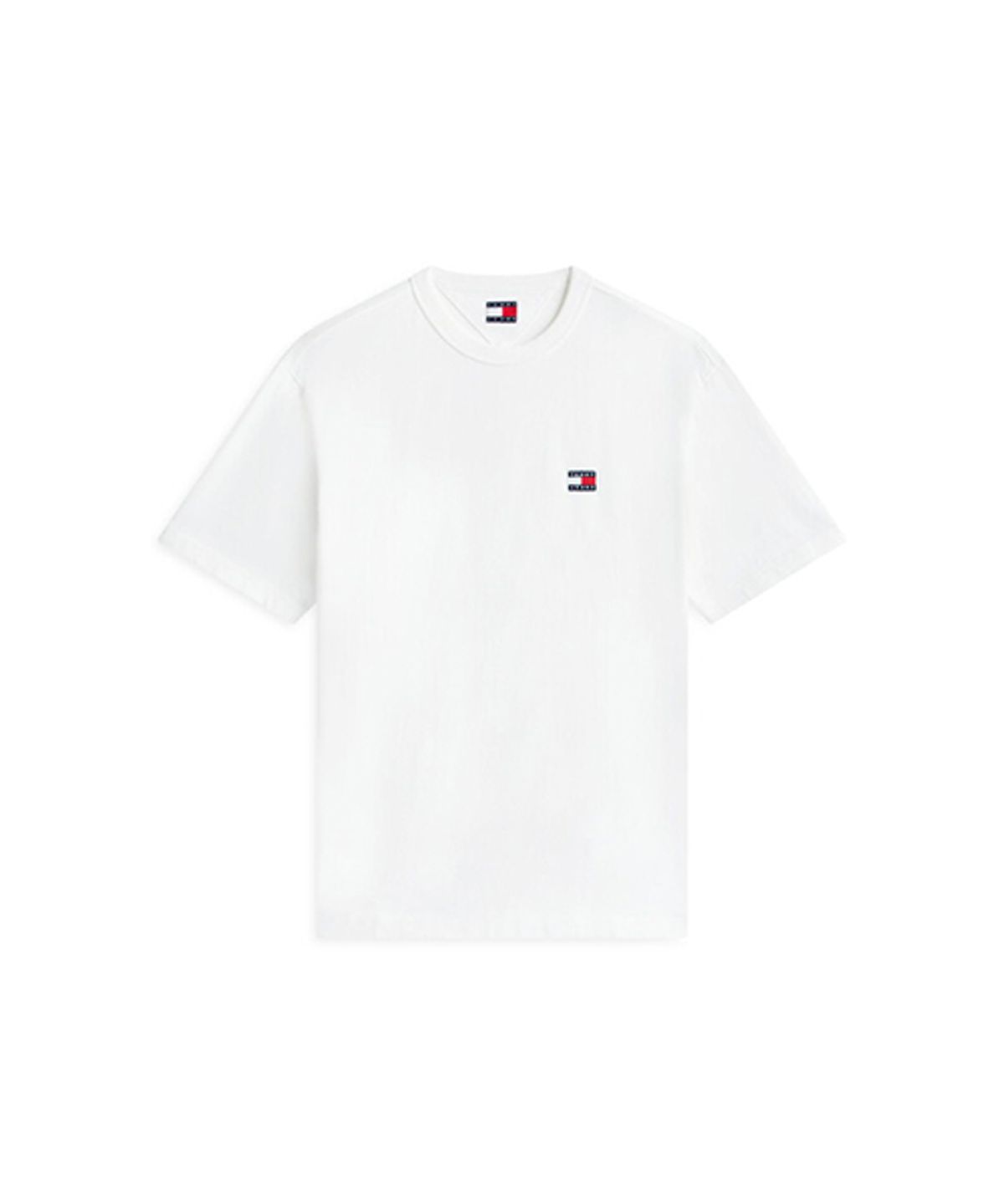 타미진스(TOMMY JEANS) 릴렉스 배지 반팔 티셔츠 (T32G1TTO08TMT2YBL)