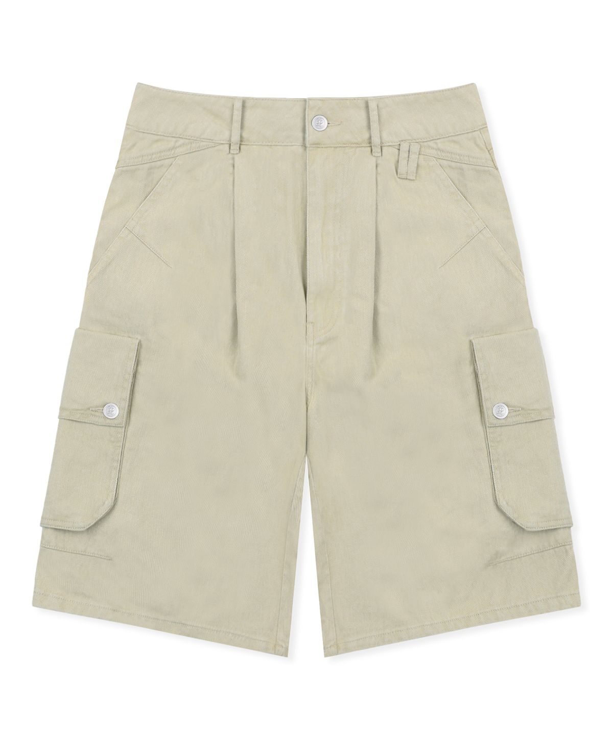 엑스톤즈(XTONZ) XF013 멀티 카고 포켓 버뮤다 코튼 팬츠 (BEIGE)