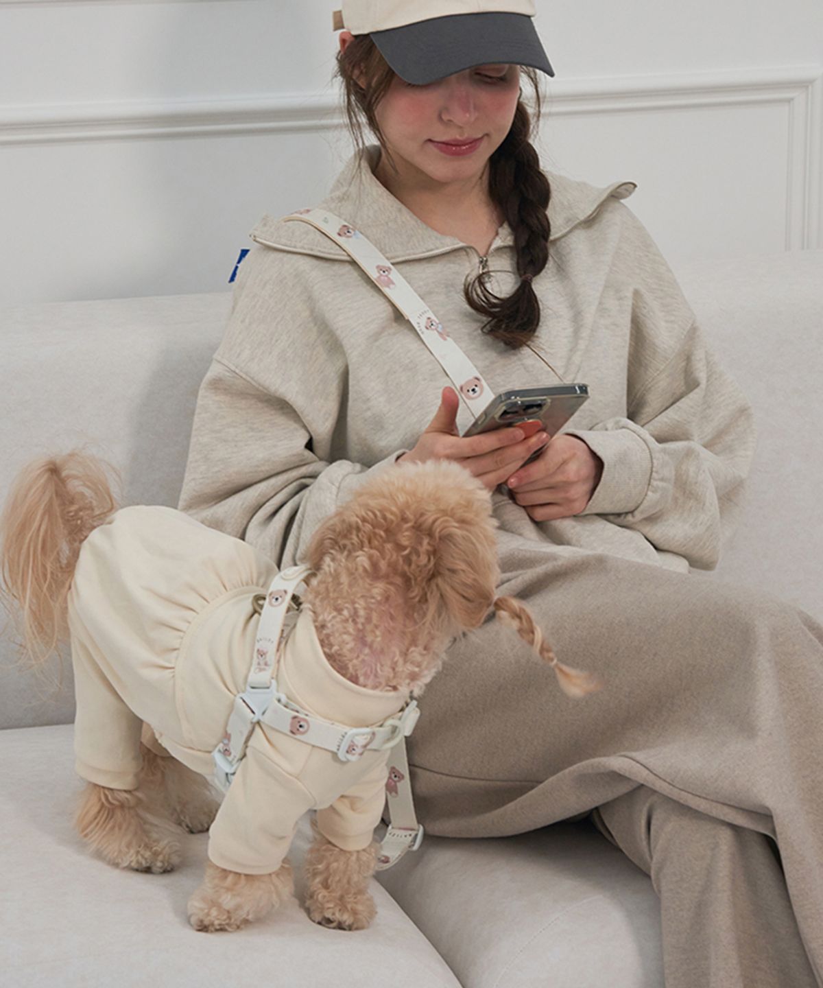 베일리(BAILEY) 강아지 산책 핸즈프리 리드줄