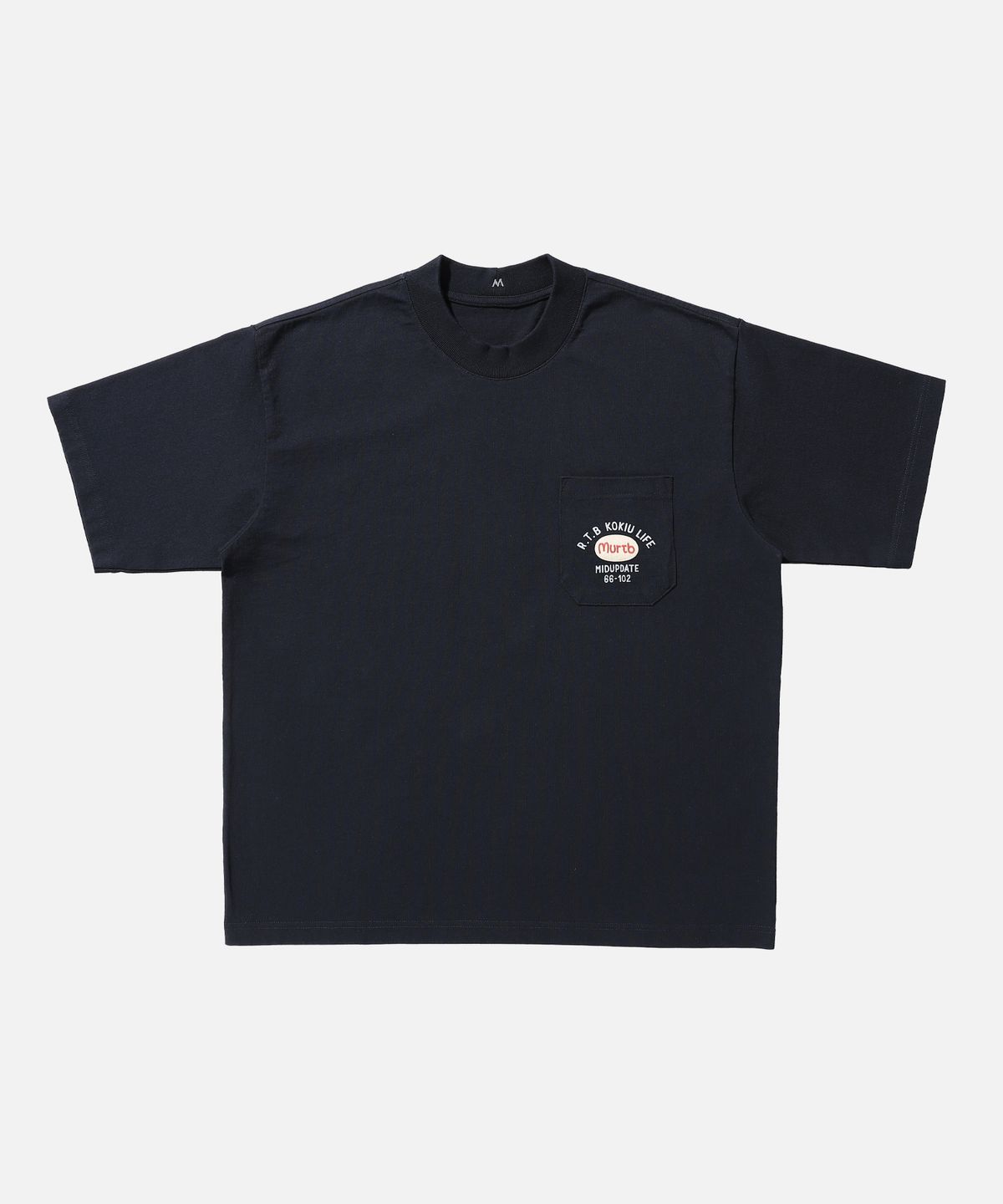 미드업데이트(MIDUPDATE) Mud pocket print T shirts Navy