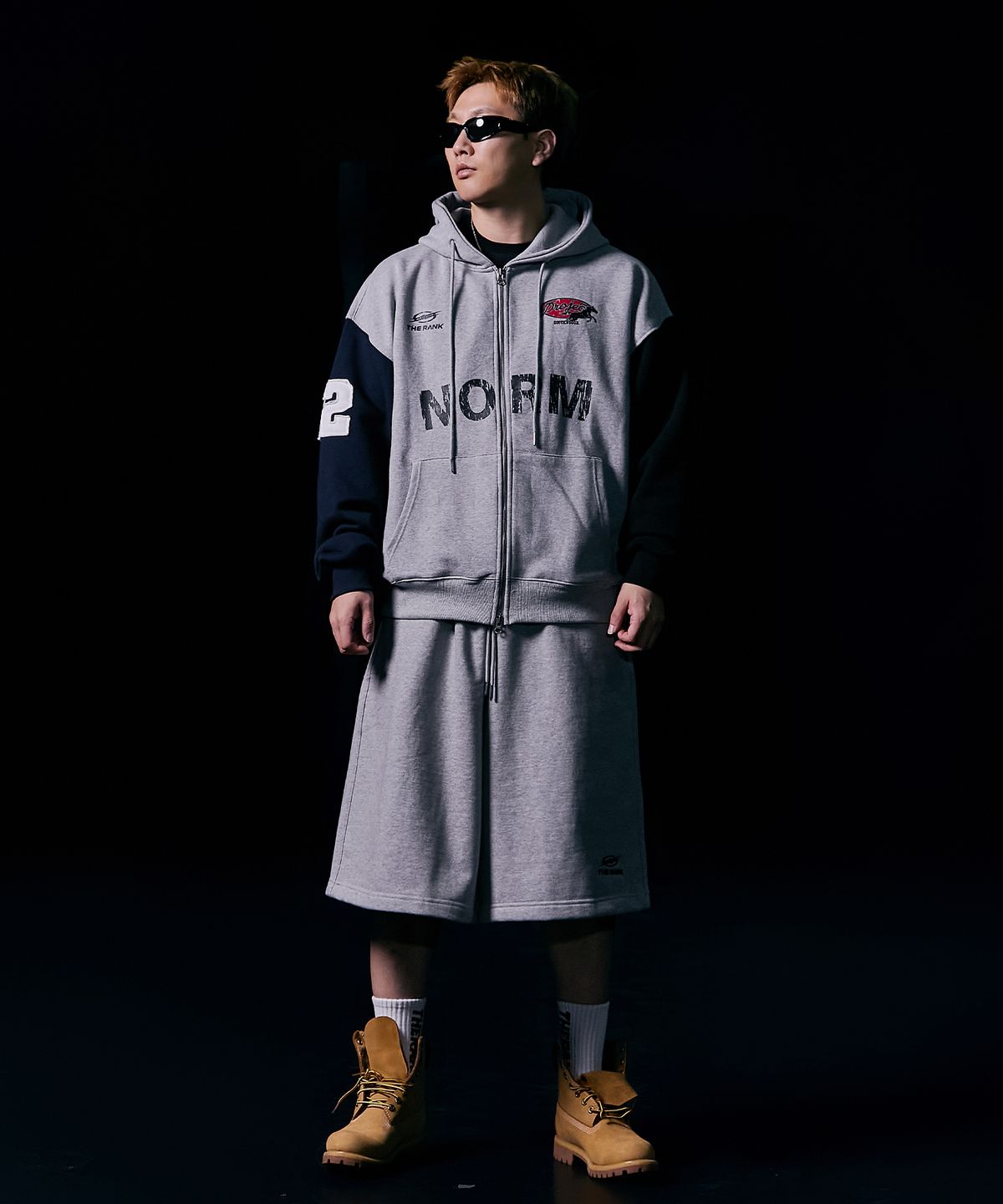 더랭크(THERANK) NORM WILFORD ZIP-UP HOODIE [MELANGE MIX]