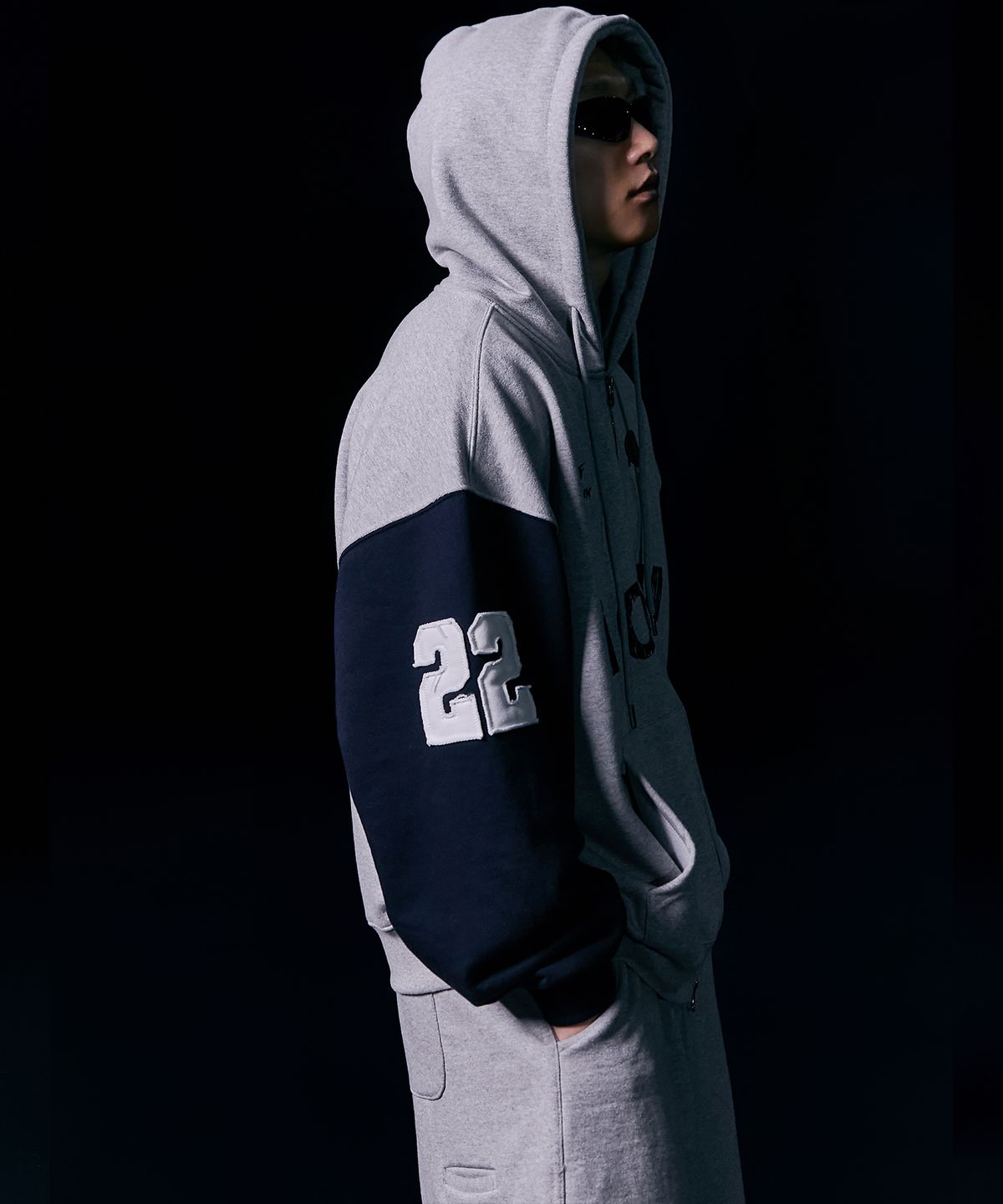 더랭크(THERANK) NORM WILFORD ZIP-UP HOODIE [MELANGE MIX]
