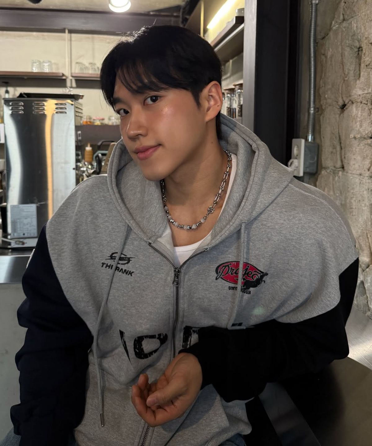 더랭크(THERANK) NORM WILFORD ZIP-UP HOODIE [MELANGE MIX]
