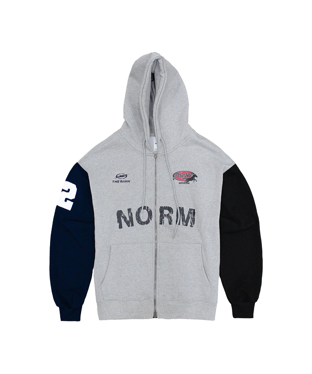 더랭크(THERANK) NORM WILFORD ZIP-UP HOODIE [MELANGE MIX]