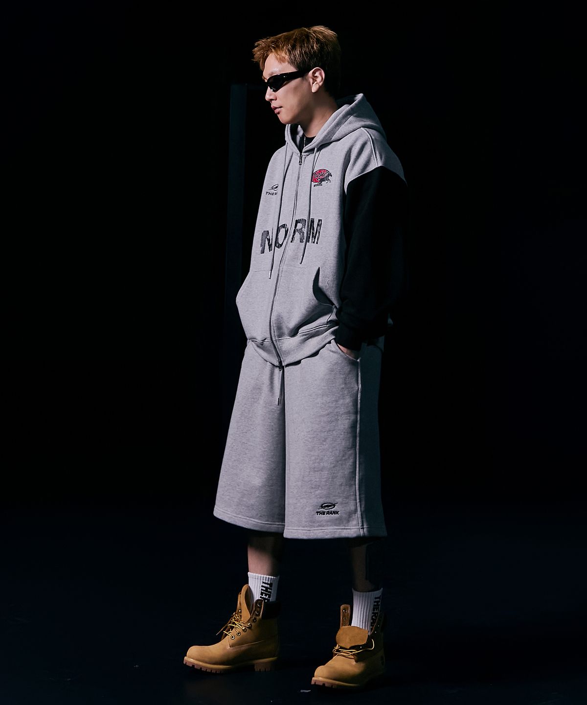 더랭크(THERANK) NORM WILFORD ZIP-UP HOODIE [MELANGE MIX]