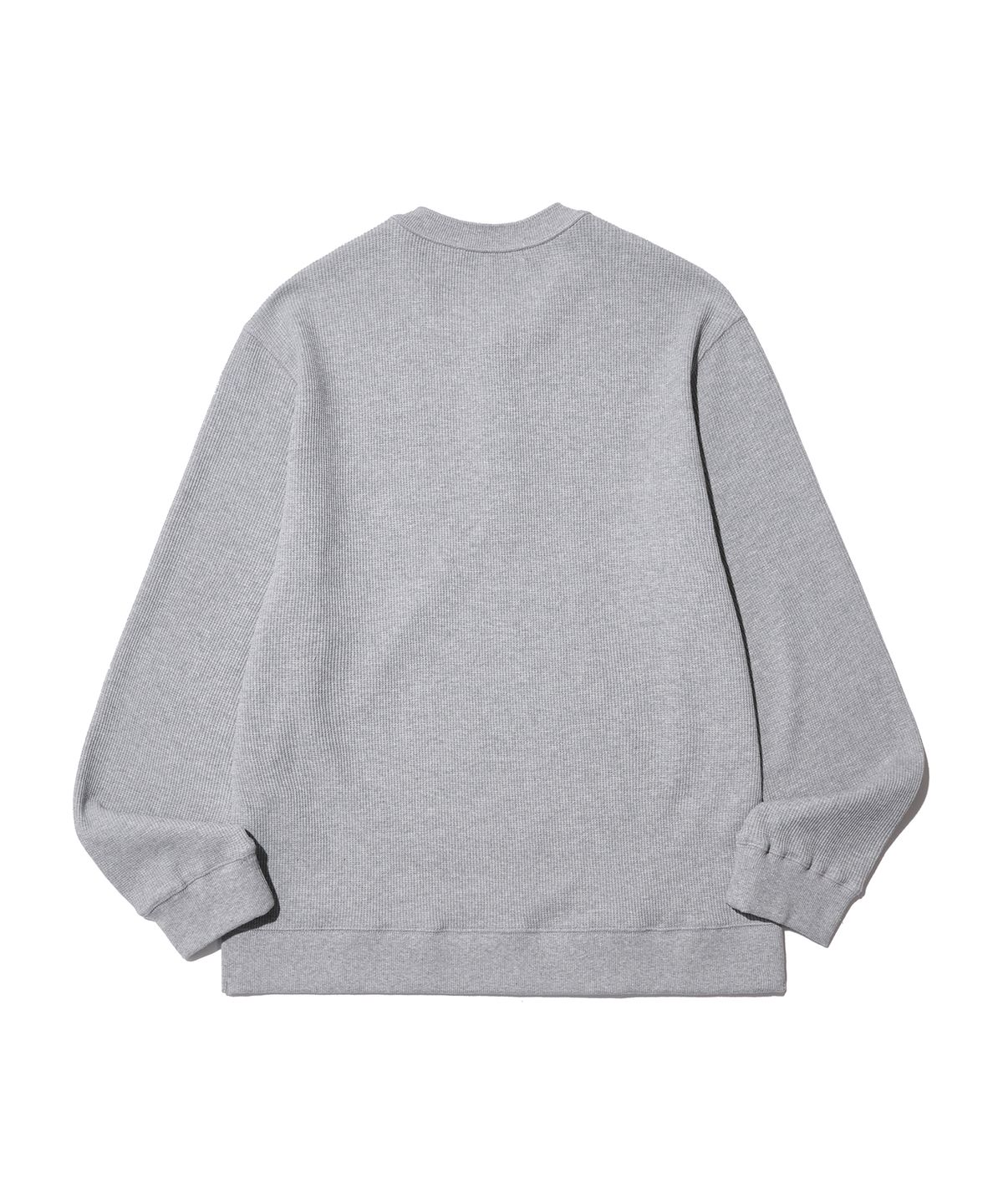 논타입(NONTYPE) WAFFLE HERNY NECK T-SHIRTS (MELANGE GRAY)