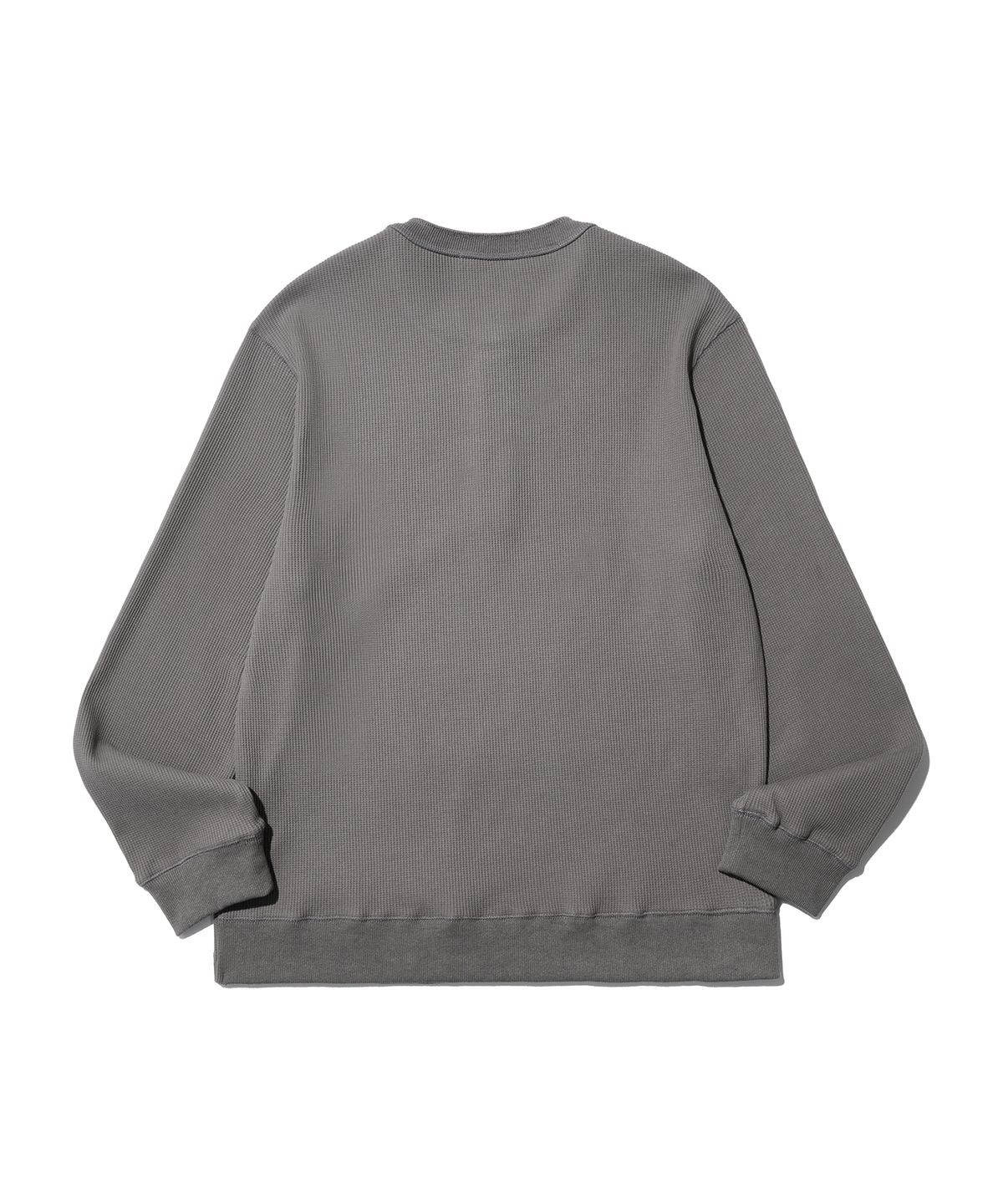 논타입(NONTYPE) WAFFLE HERNY NECK T-SHIRTS (CHARCOAL)