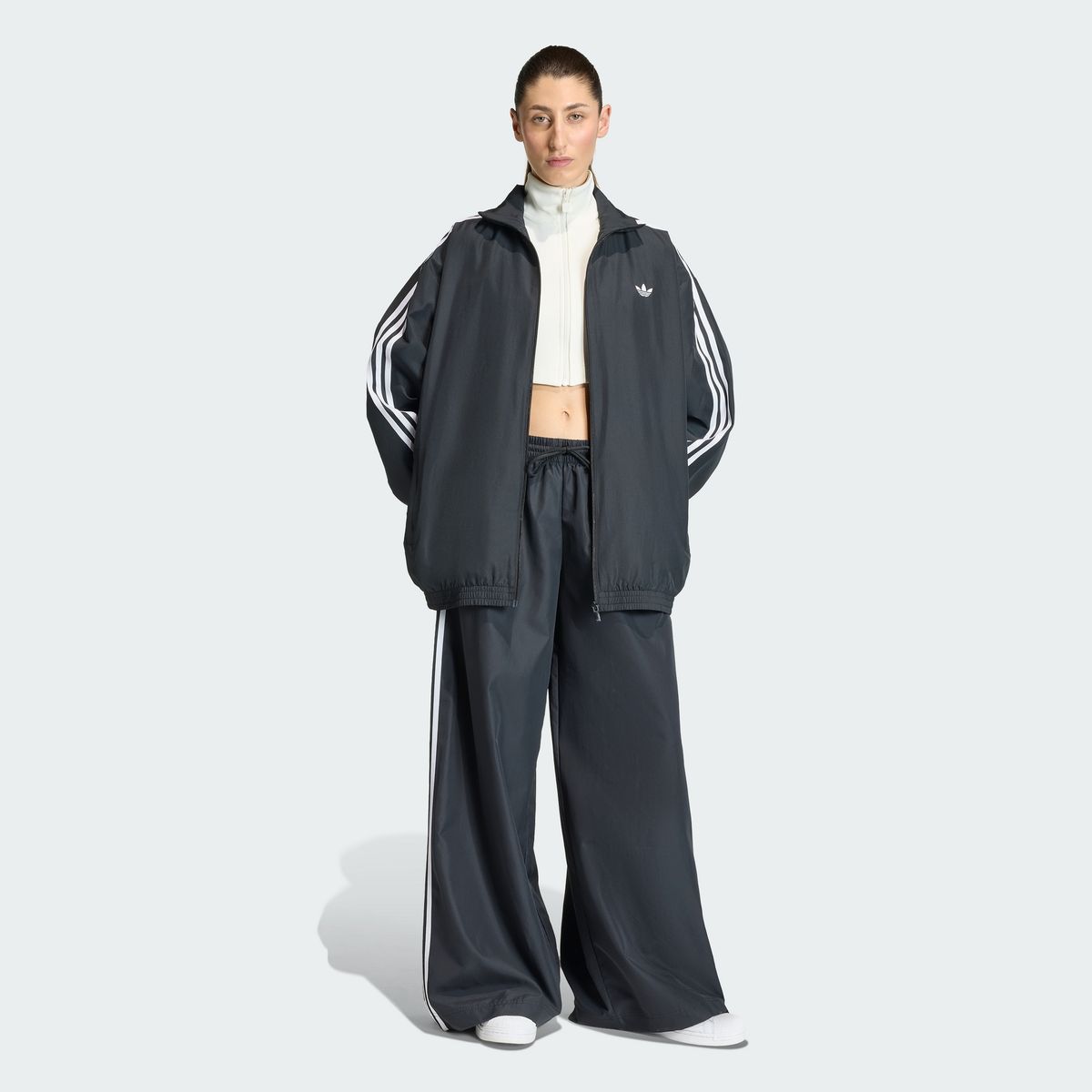 아디다스(ADIDAS) 파이어버드 아딜레늄 트랙 팬츠 - 블랙:화이트 / KD2914