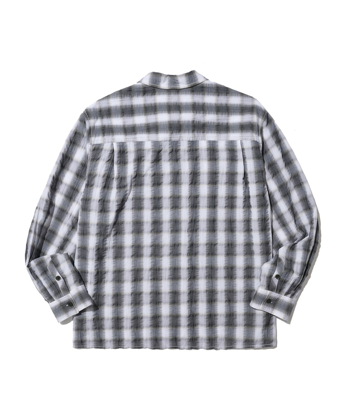 논타입(NONTYPE) GARMENT WASHED OMBRE CHECK SHIRTS (CHECK GREY)