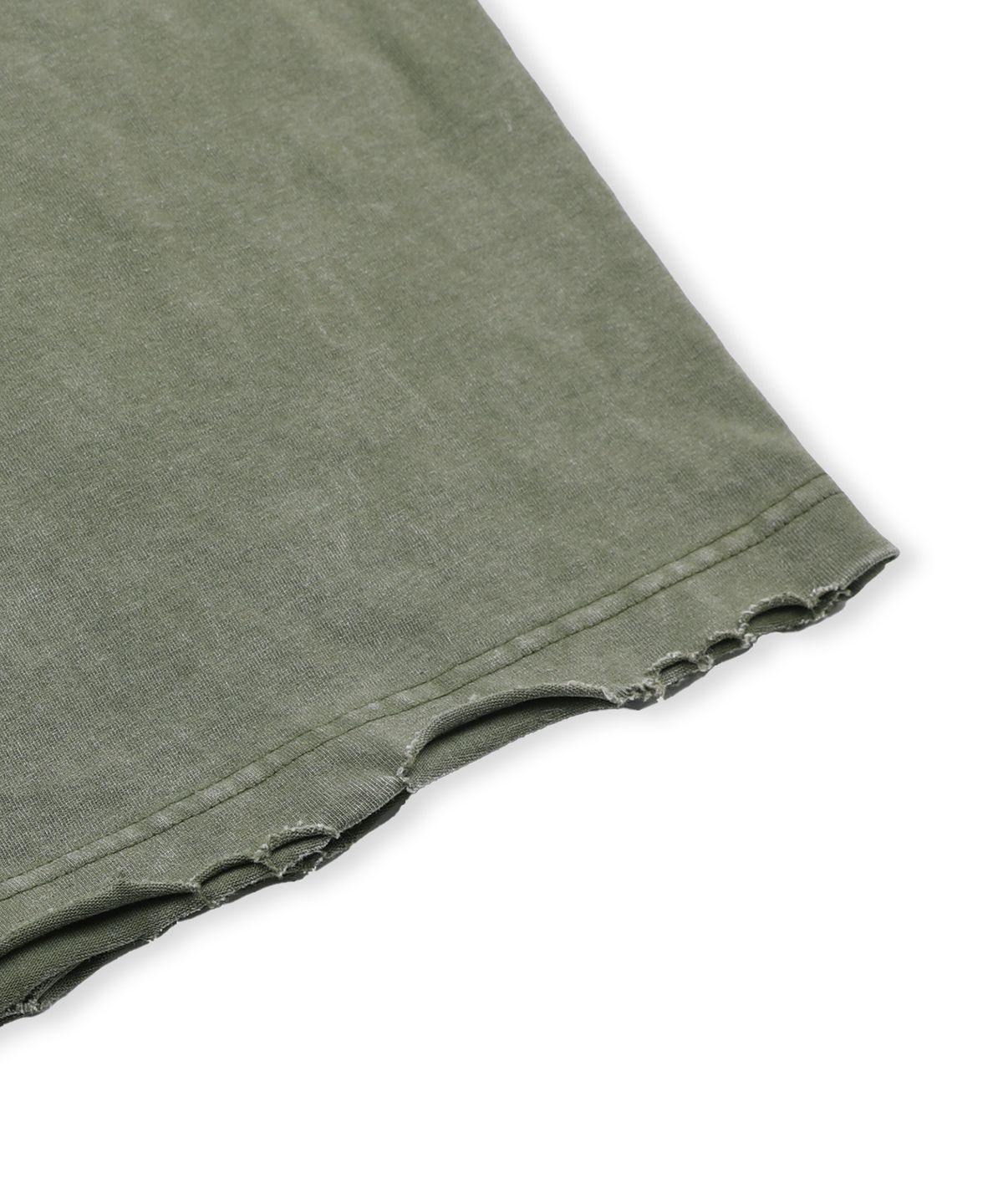 엑스톤즈(XTONZ) XF014 아치 아플리케 데미지 워싱 티셔츠 (KHAKI)
