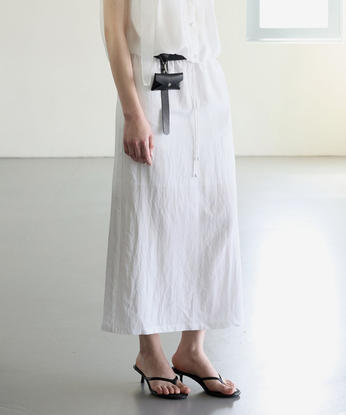 올리브 데 올리브(OLIVE DES OLIVE) 린넨 라이크 H라인 밴딩스커트 OW6MS4190