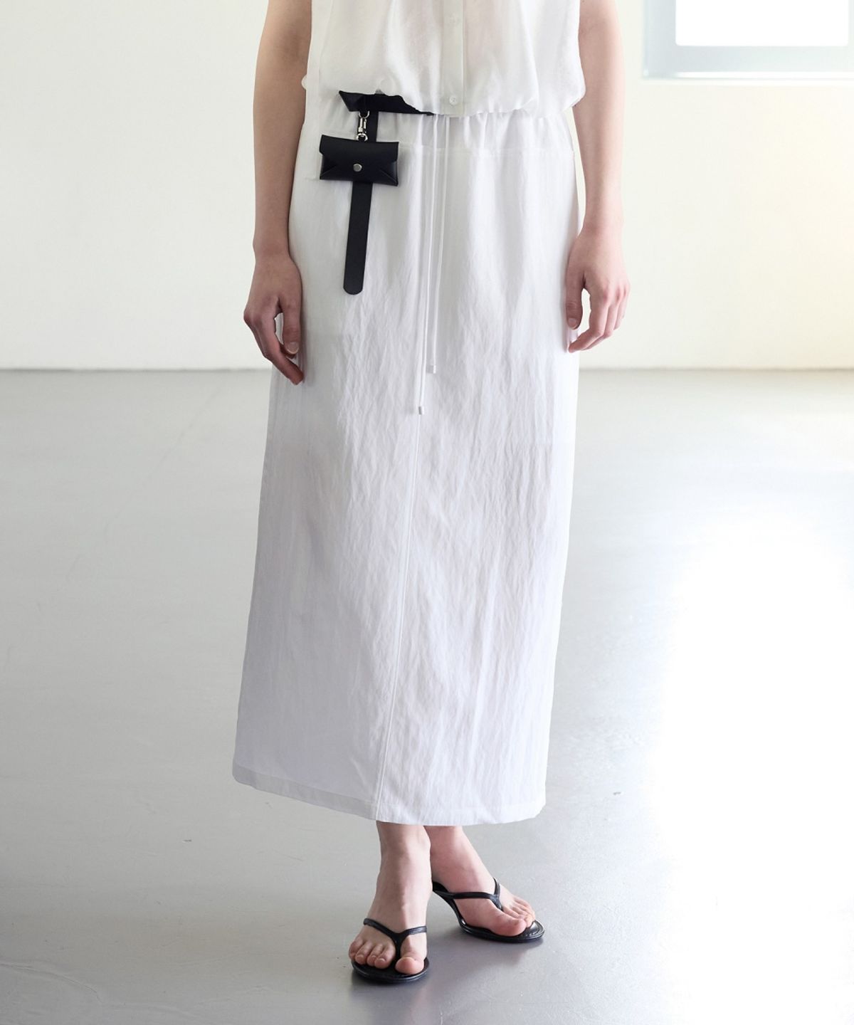 올리브 데 올리브(OLIVE DES OLIVE) 린넨 라이크 H라인 밴딩스커트 OW6MS4190