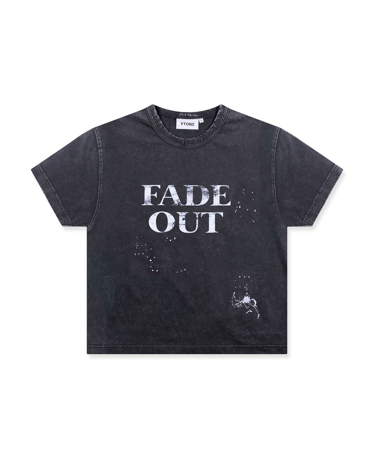 엑스톤즈(XTONZ) XF009 페이드 페인팅 워싱 티셔츠 (BLACK)
