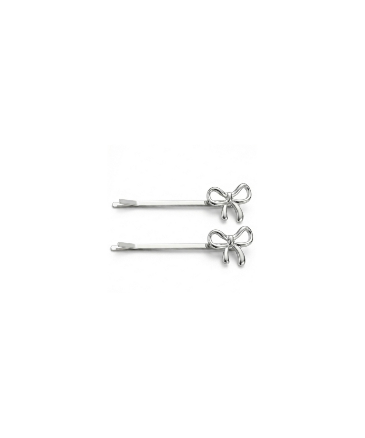 릴리코리(LILYKORI) Metallic Silver Bow Pin Set