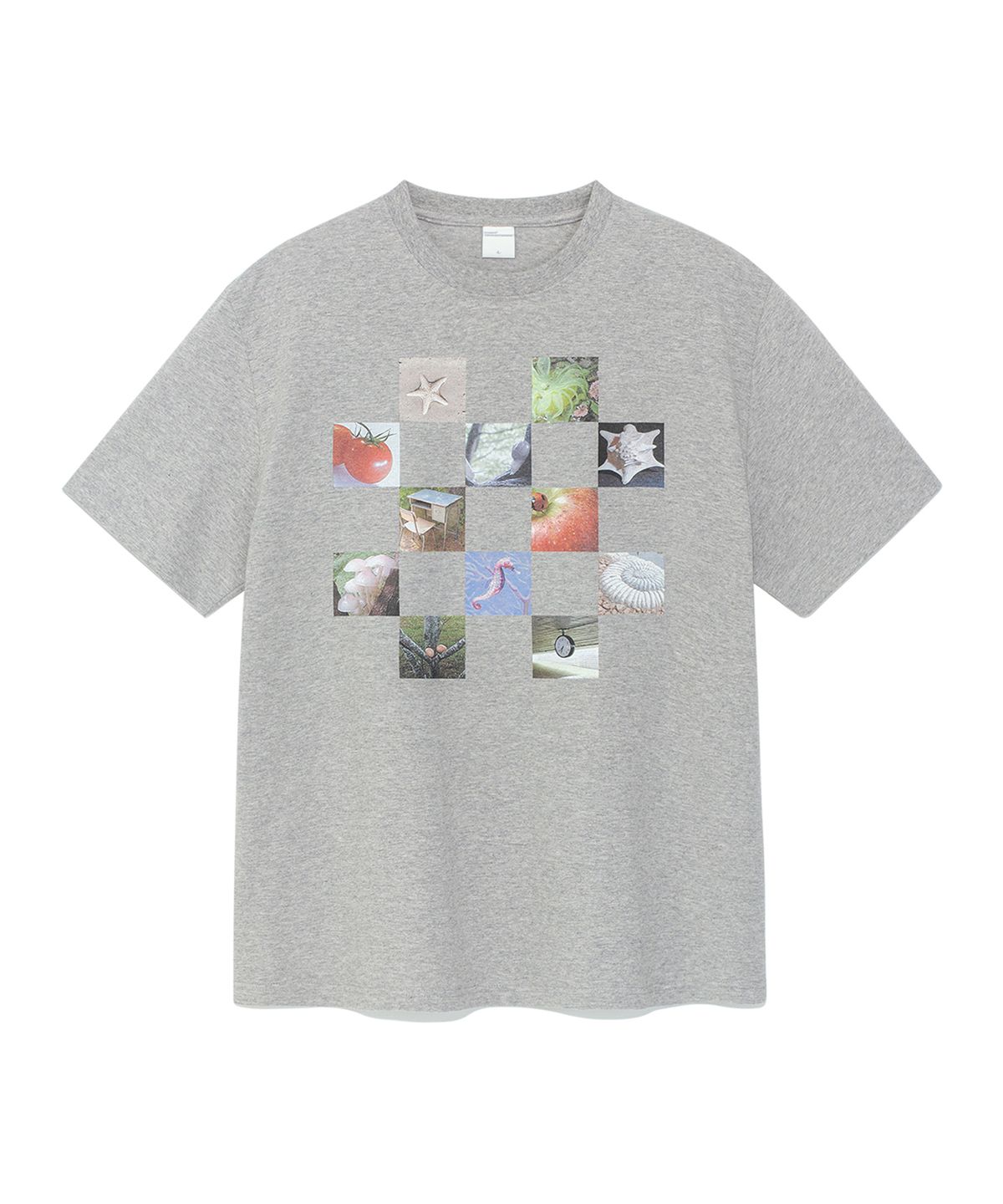더콜디스트모먼트(THE COLDEST MOMENT) TCM checkboard T (melange grey)